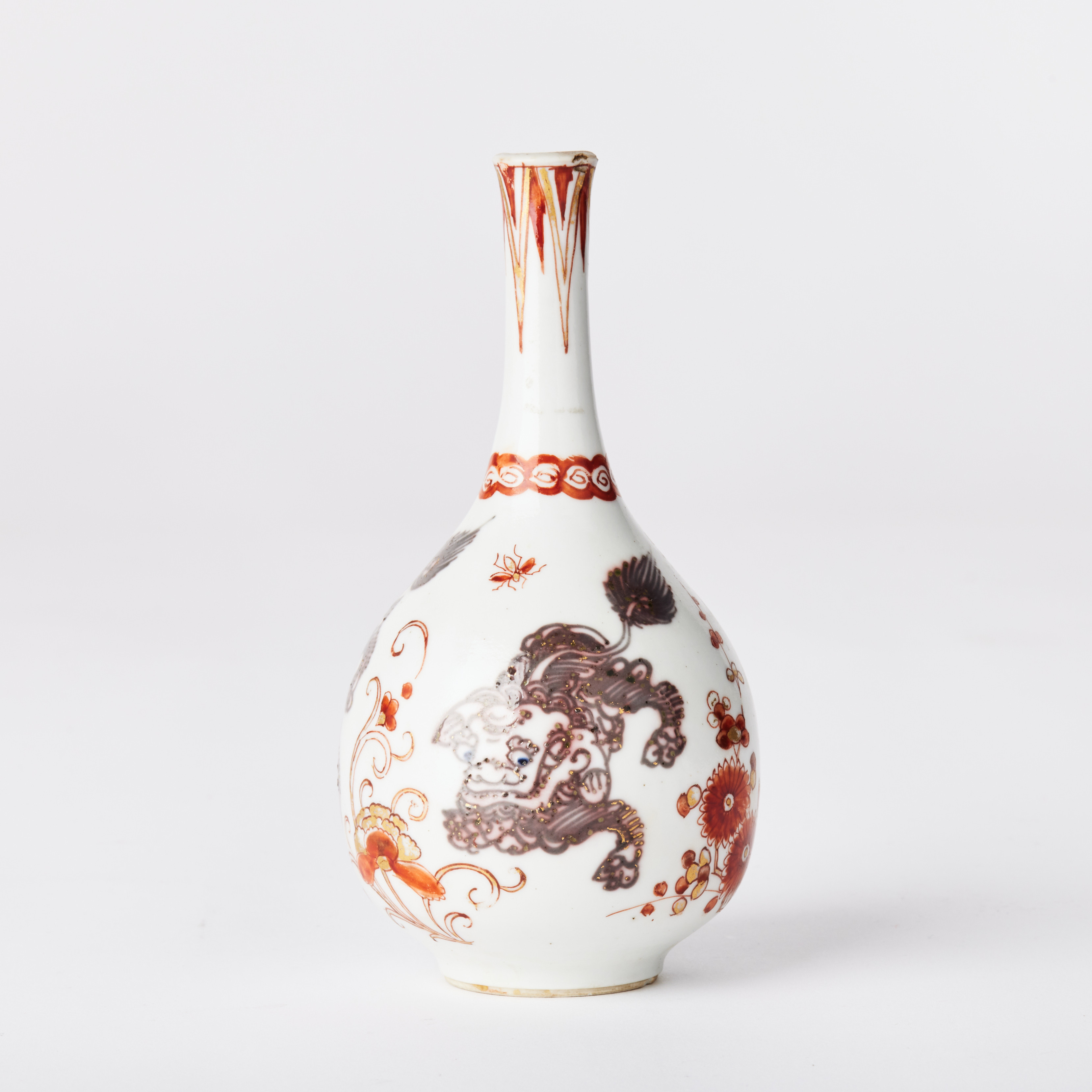 A Small Chinese Copper-Red-Decorated Porcelain Bottle Vase.