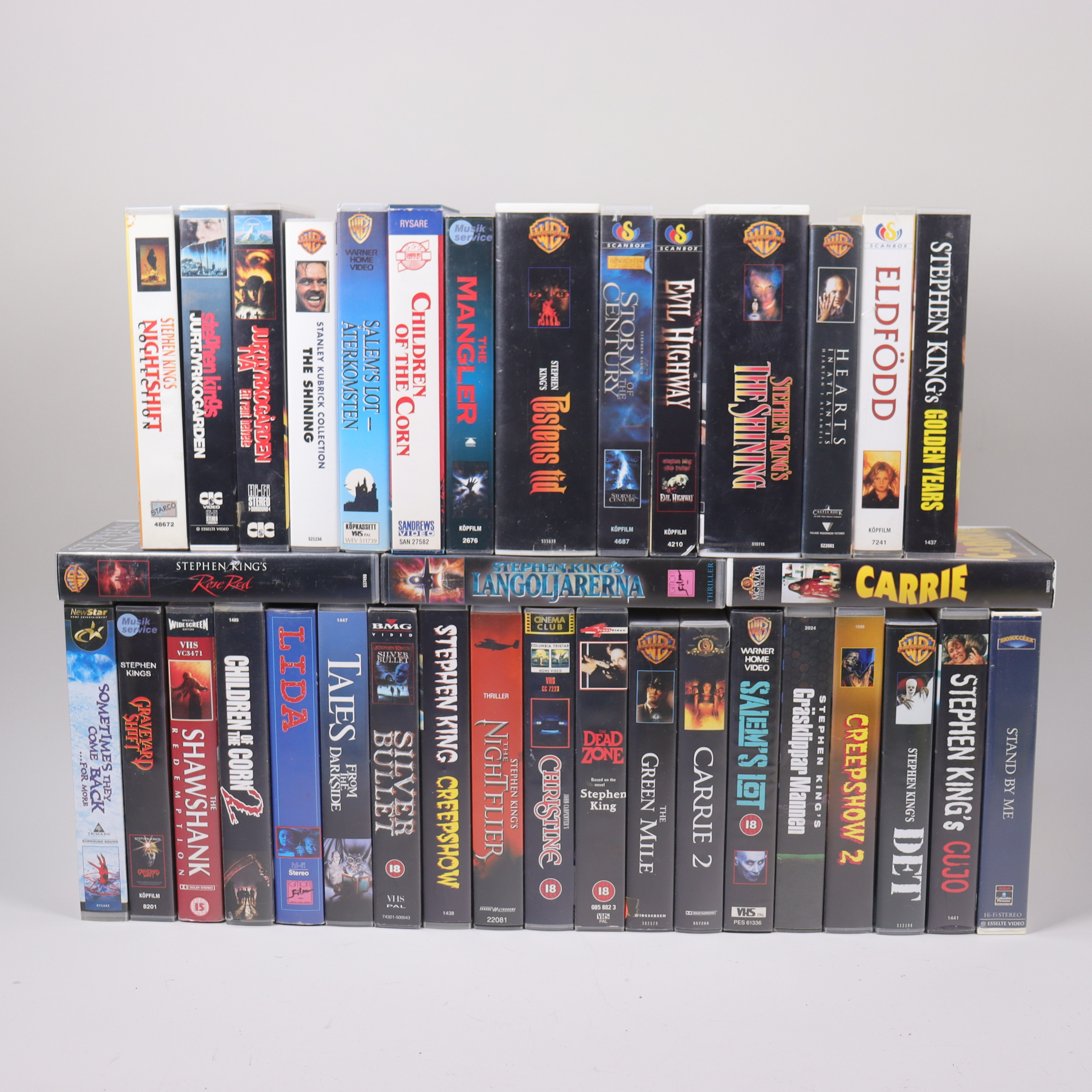 STEPHEN KING, diverse VHS, 36 filmer.