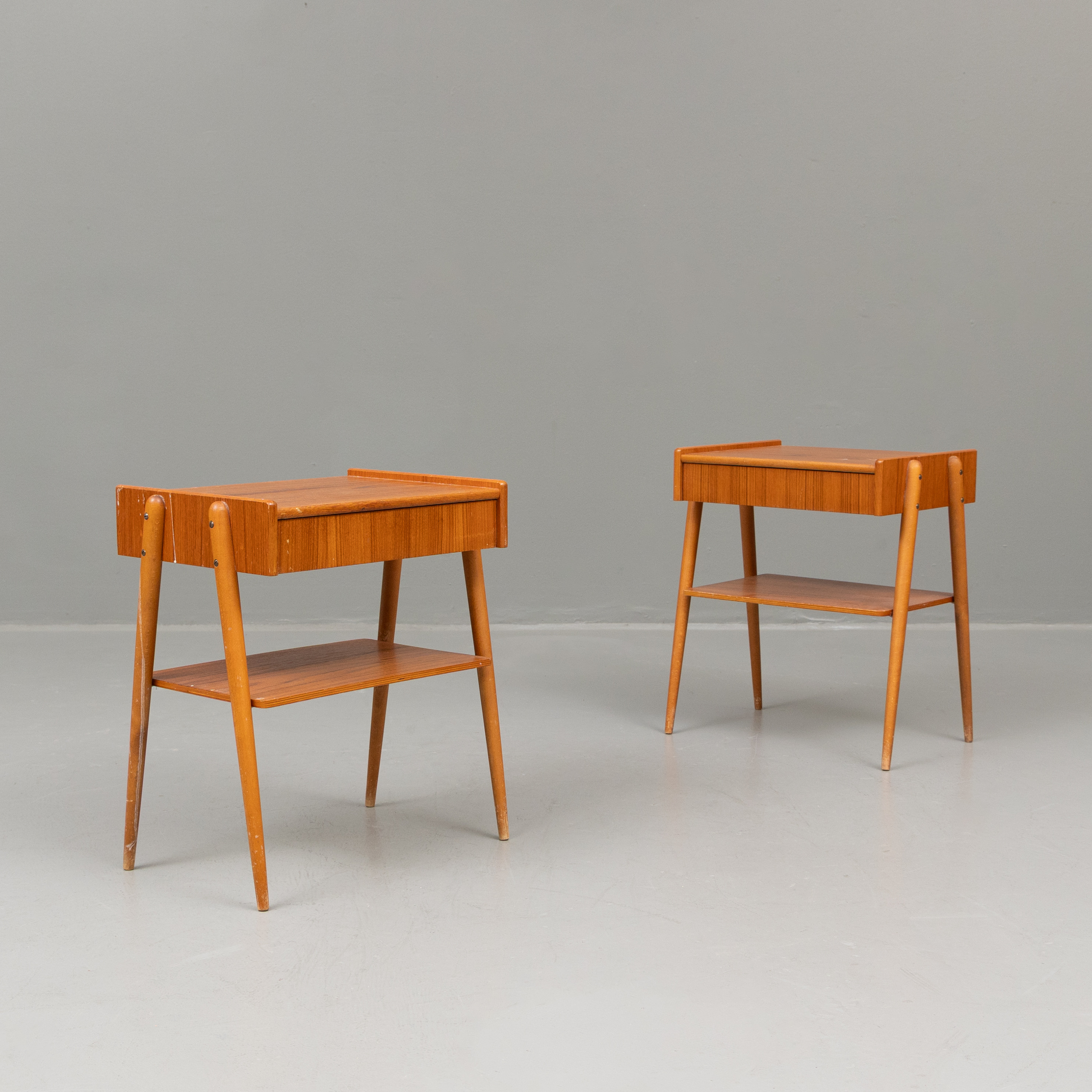 SÄNGBORD, 1 par, teak, 1900-talets mitt.