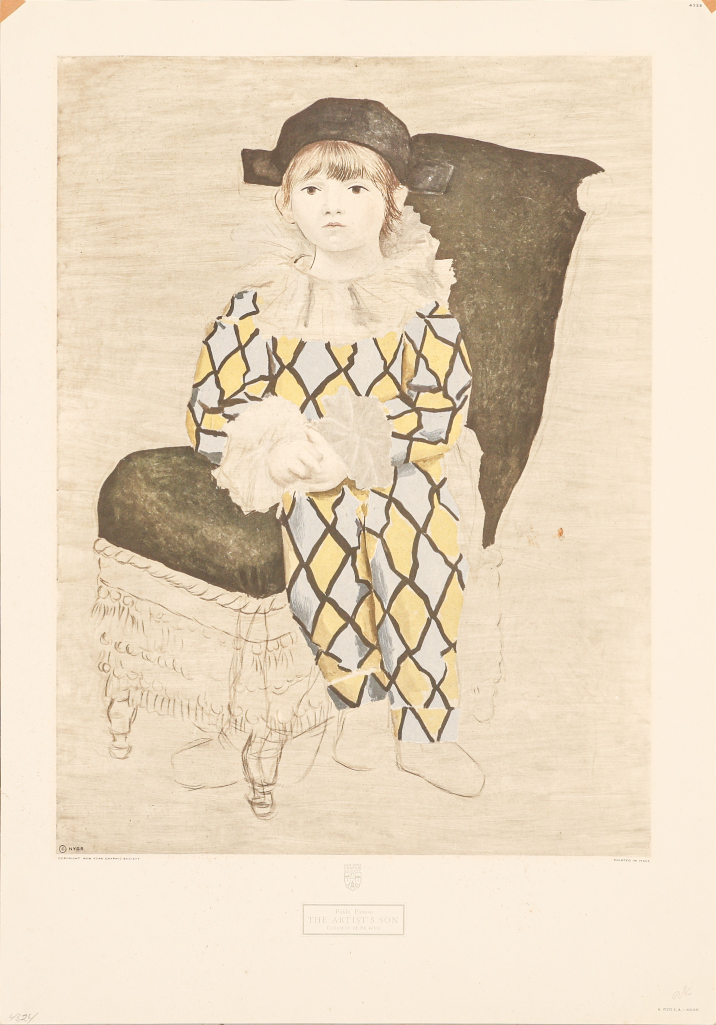 PABLO PICASSO. EFTER. Tryck, "The artist`s son".