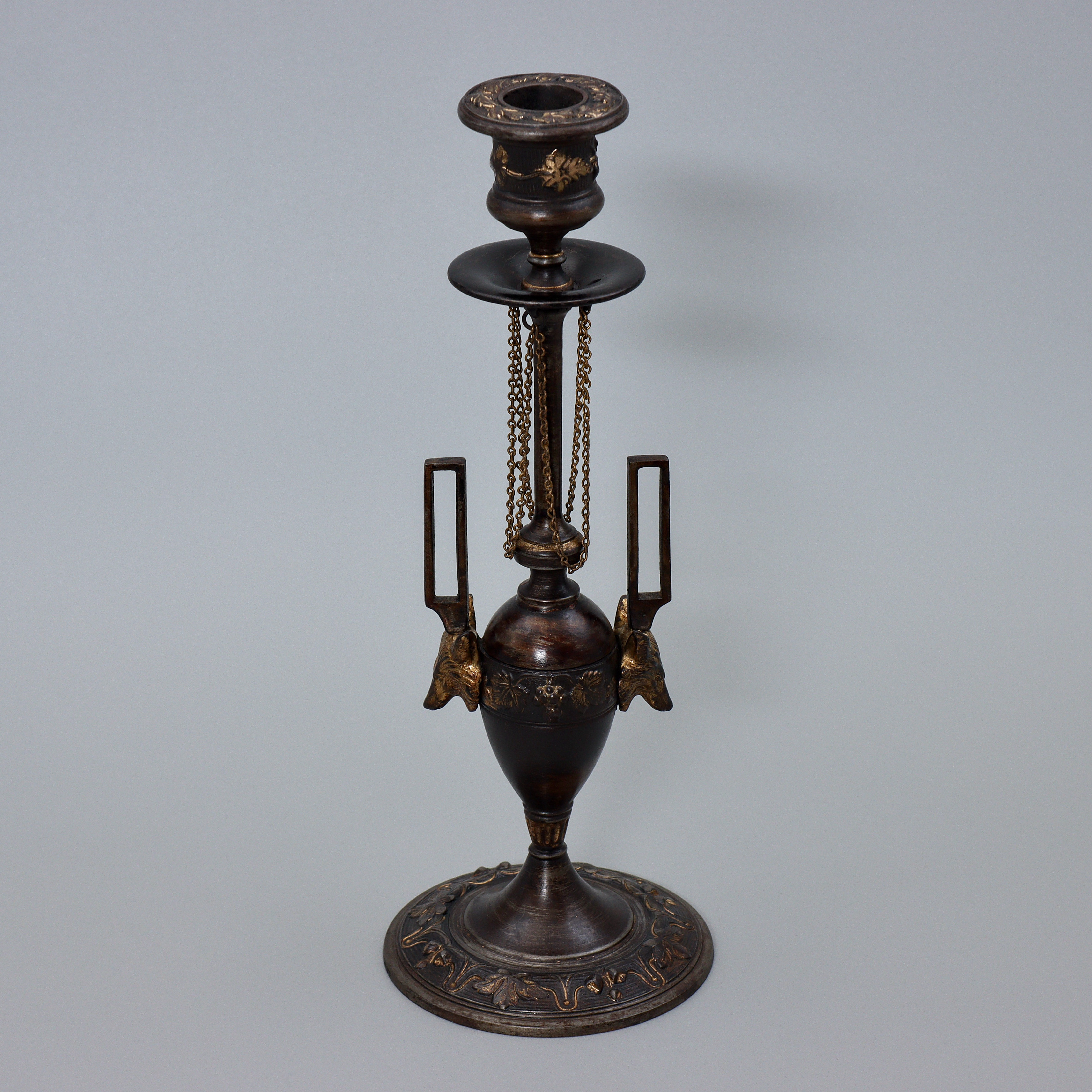 LJUSSTAKE, BRONS, SENEMPIR, 1860/1870-TAL.