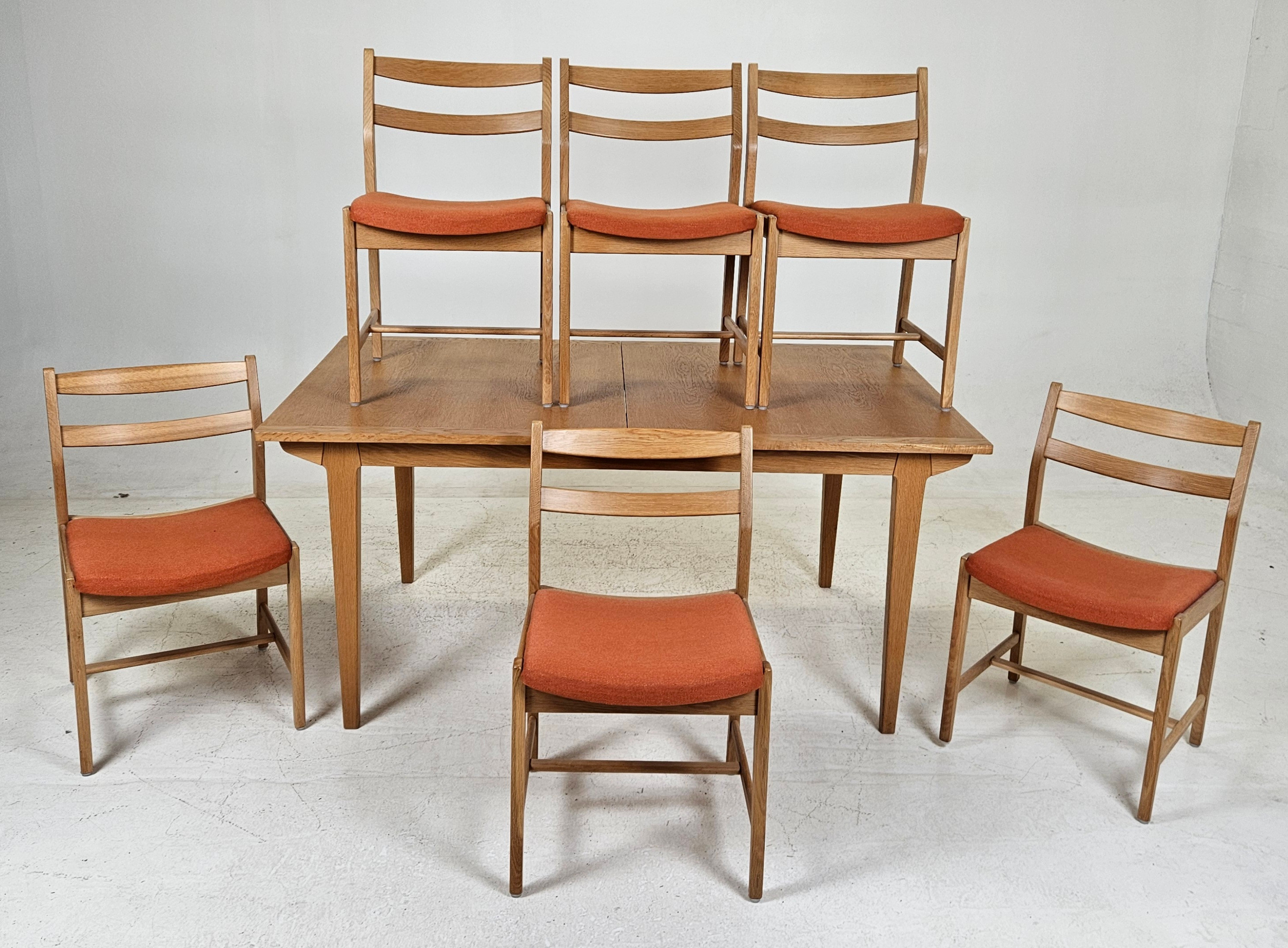 BENGT  RUDA. Matssalsgrupp, 7 delar, "Ulvö", IKEA, design 1963.