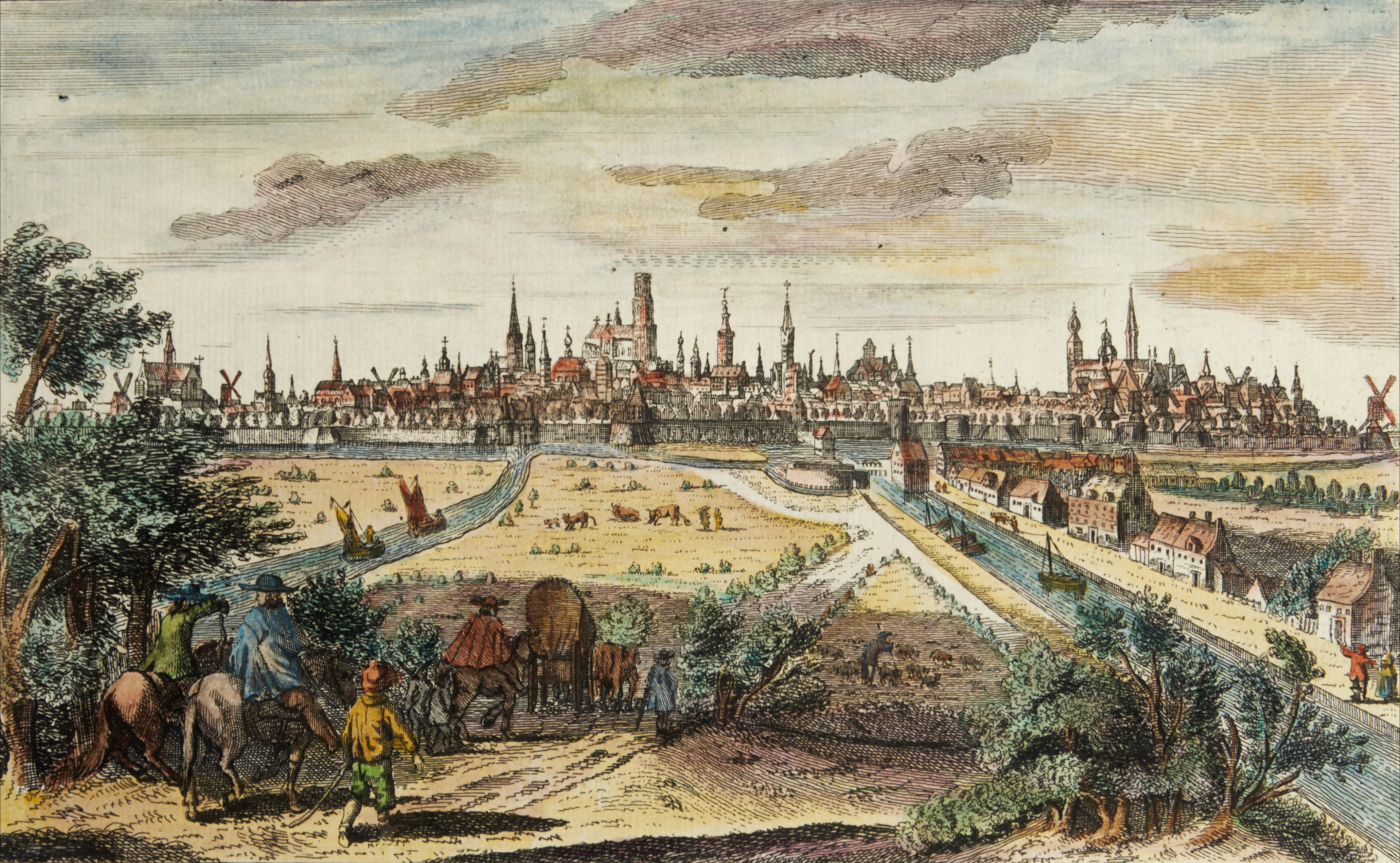 STADSVYER (6) Heidelberg; Mont Melian; Pignerol; Leipzig; Augsburg; Ghent;.