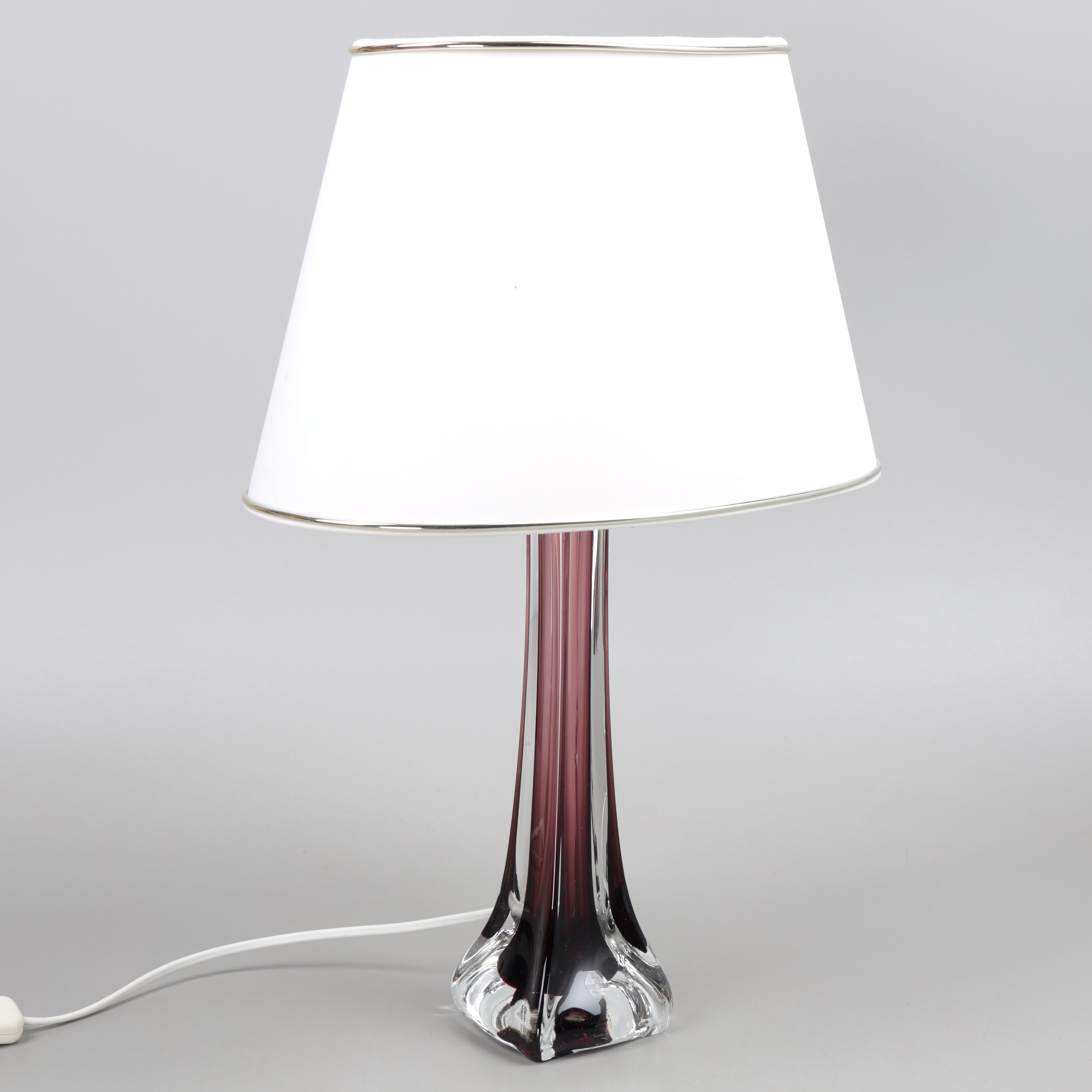PAUL KEDELV. Bordslampa, glas, Flygsfors.