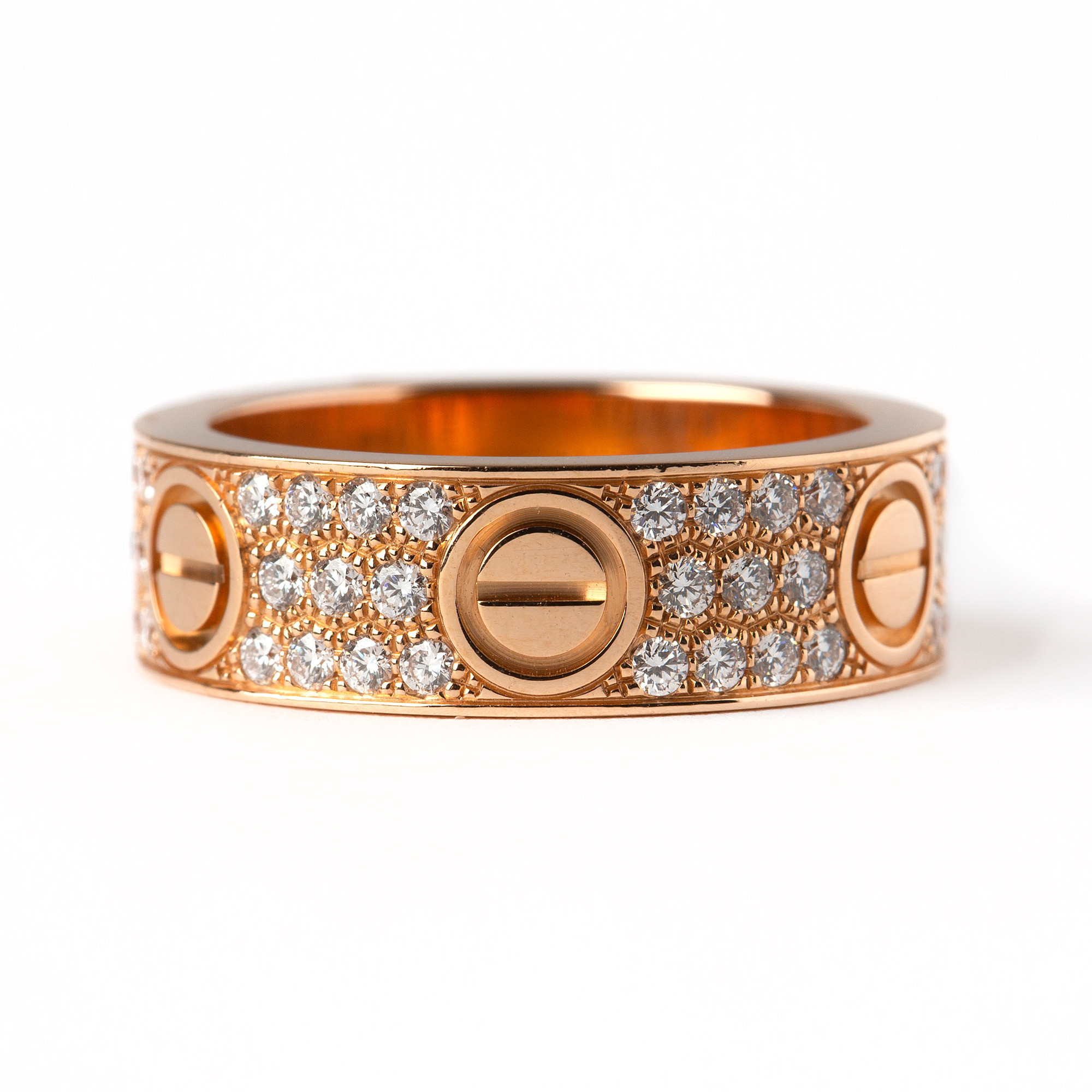 CARTIER, ring, "Love", 18K roséguld och briljantslipade diamanter.