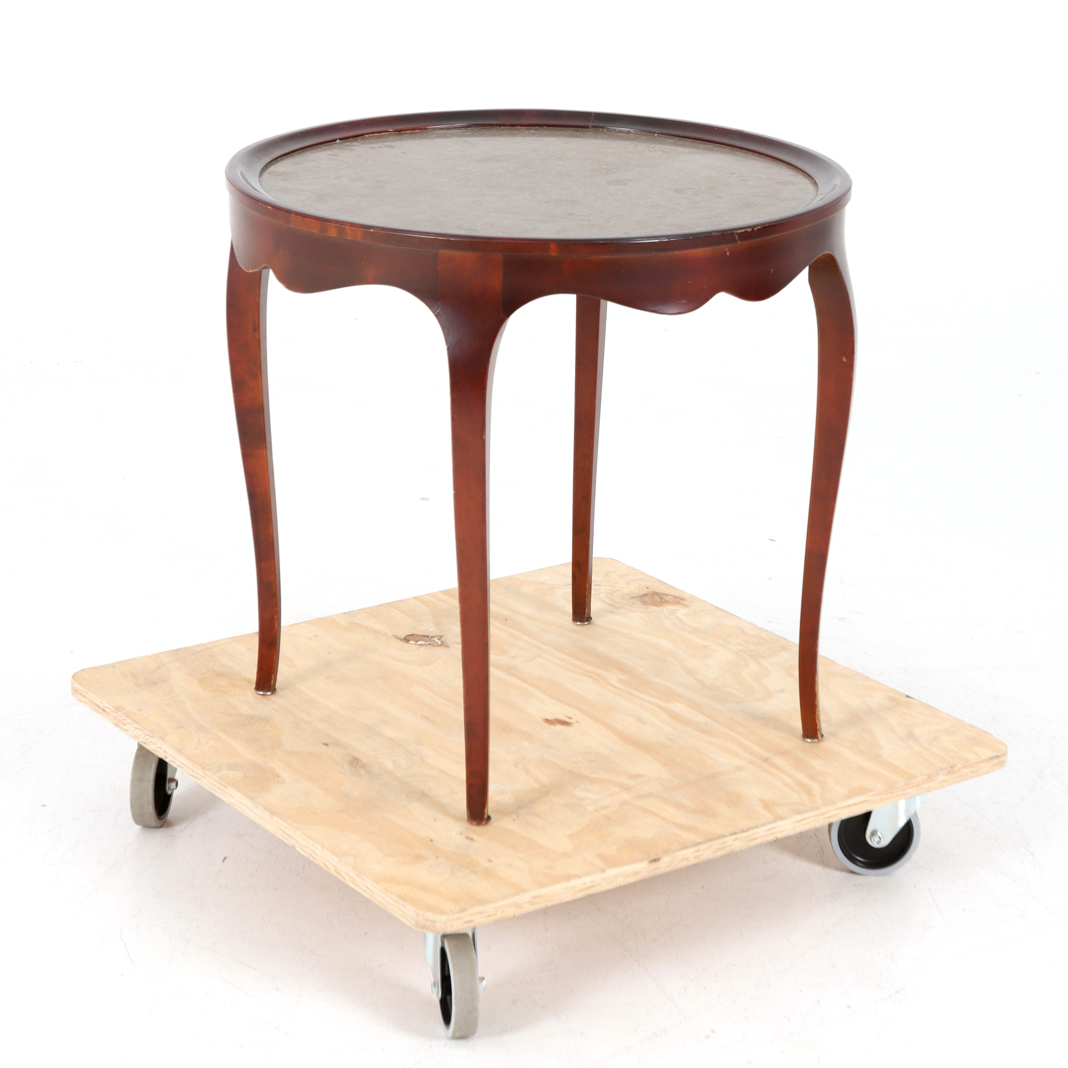 RÖKBORD, bonat trä med stenskiva, 1900-talets första hälft.