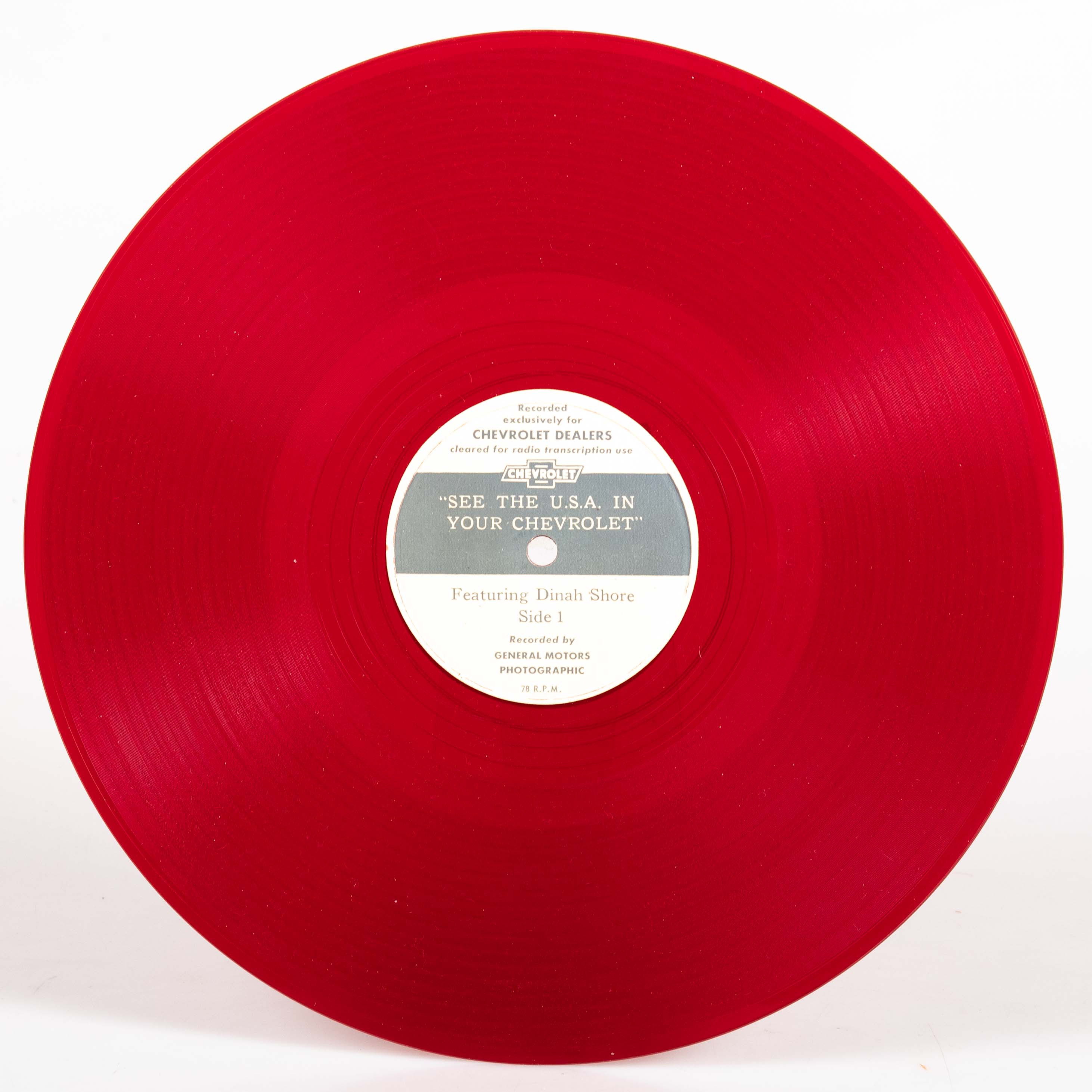 PROMO RÖD VINYL 78 RPM 1950-TAL.