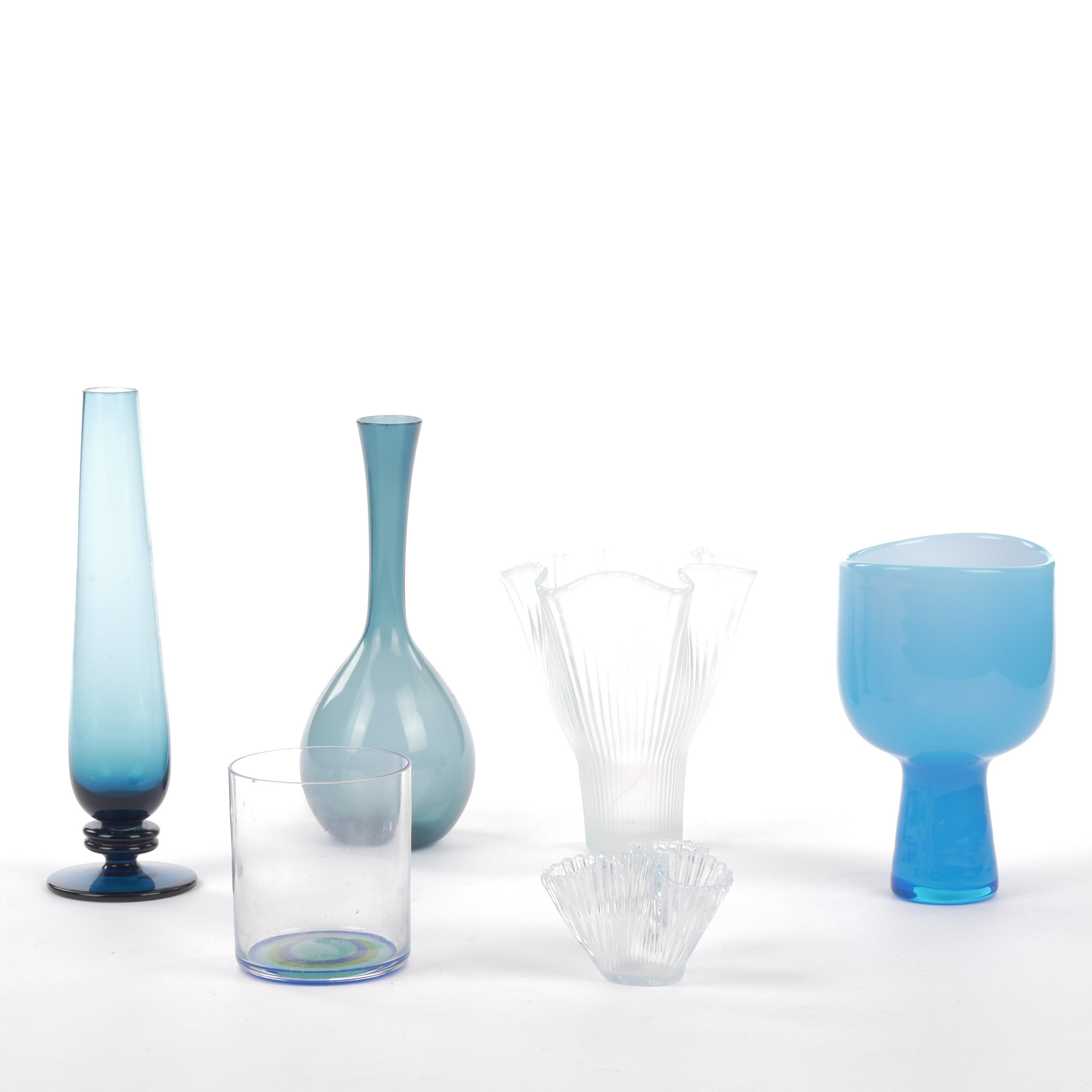 VASER OCH GLAS, 6 st, bla Arthur Percy, Gullaskruf.
