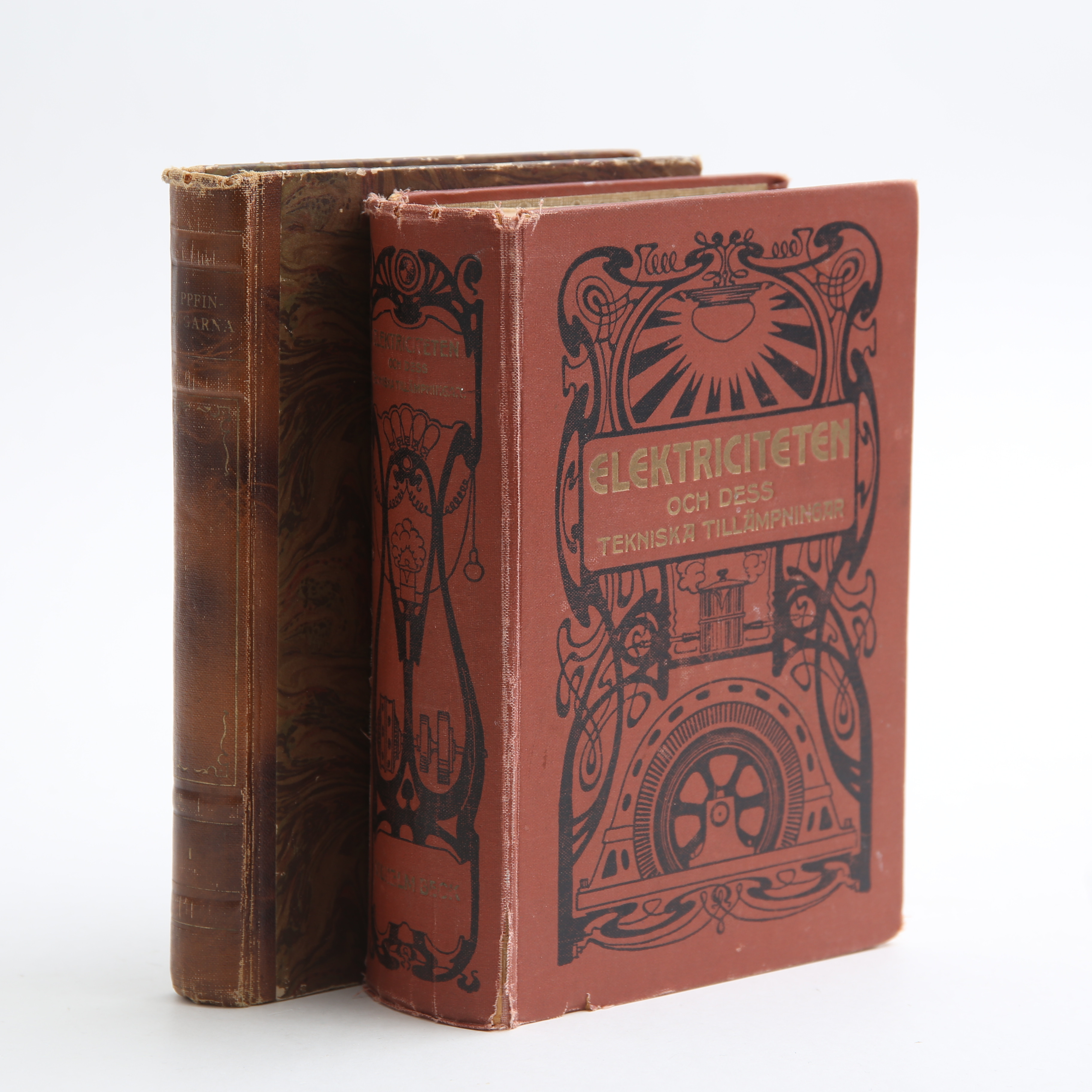 TEKNIKLITTERATUR, 2 böcker, "Elektriciteten och dess tekniska tillämpningar" samt "Uppfinningarna", 1900-talets första hälft.