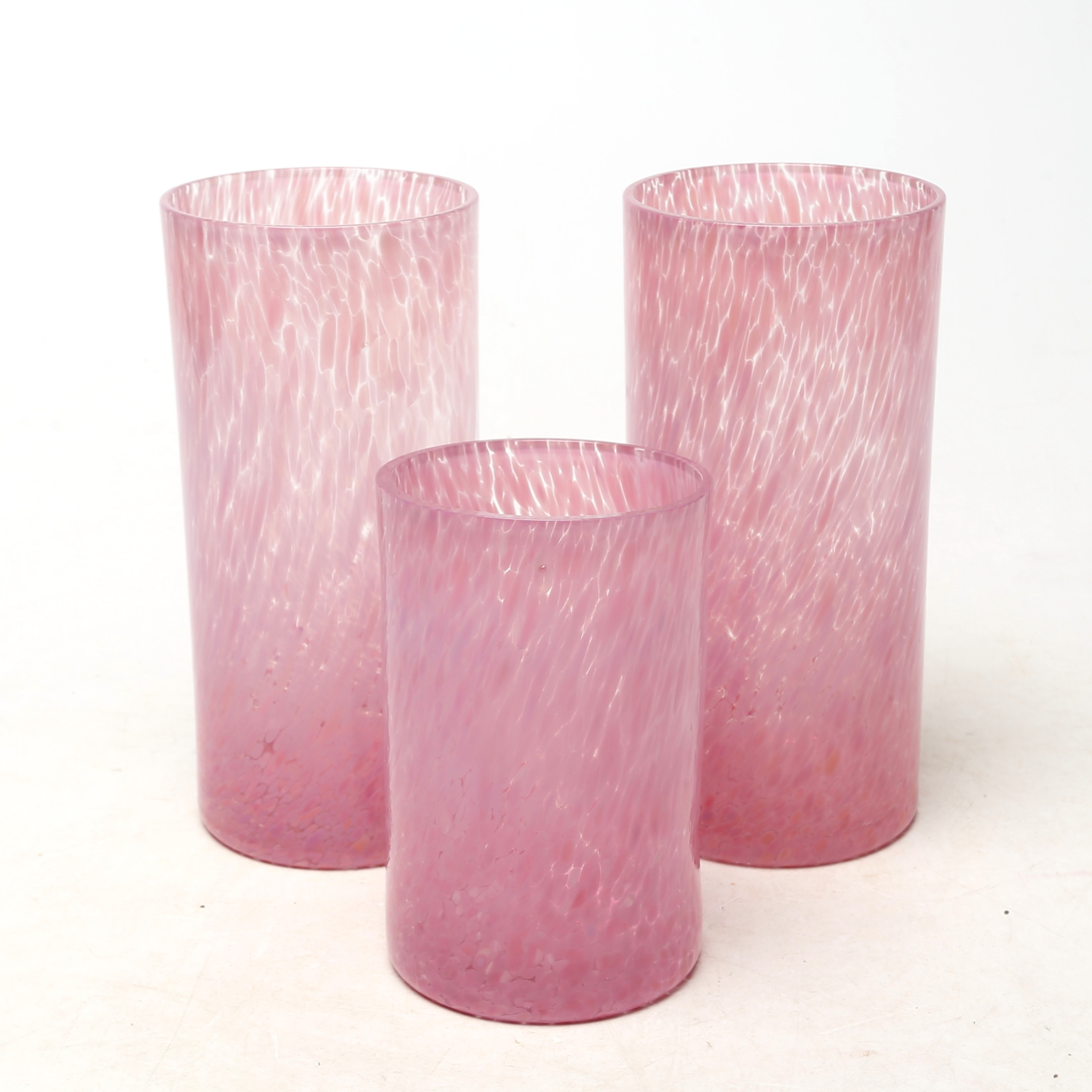 VASER, 3 st, glas, rosa.