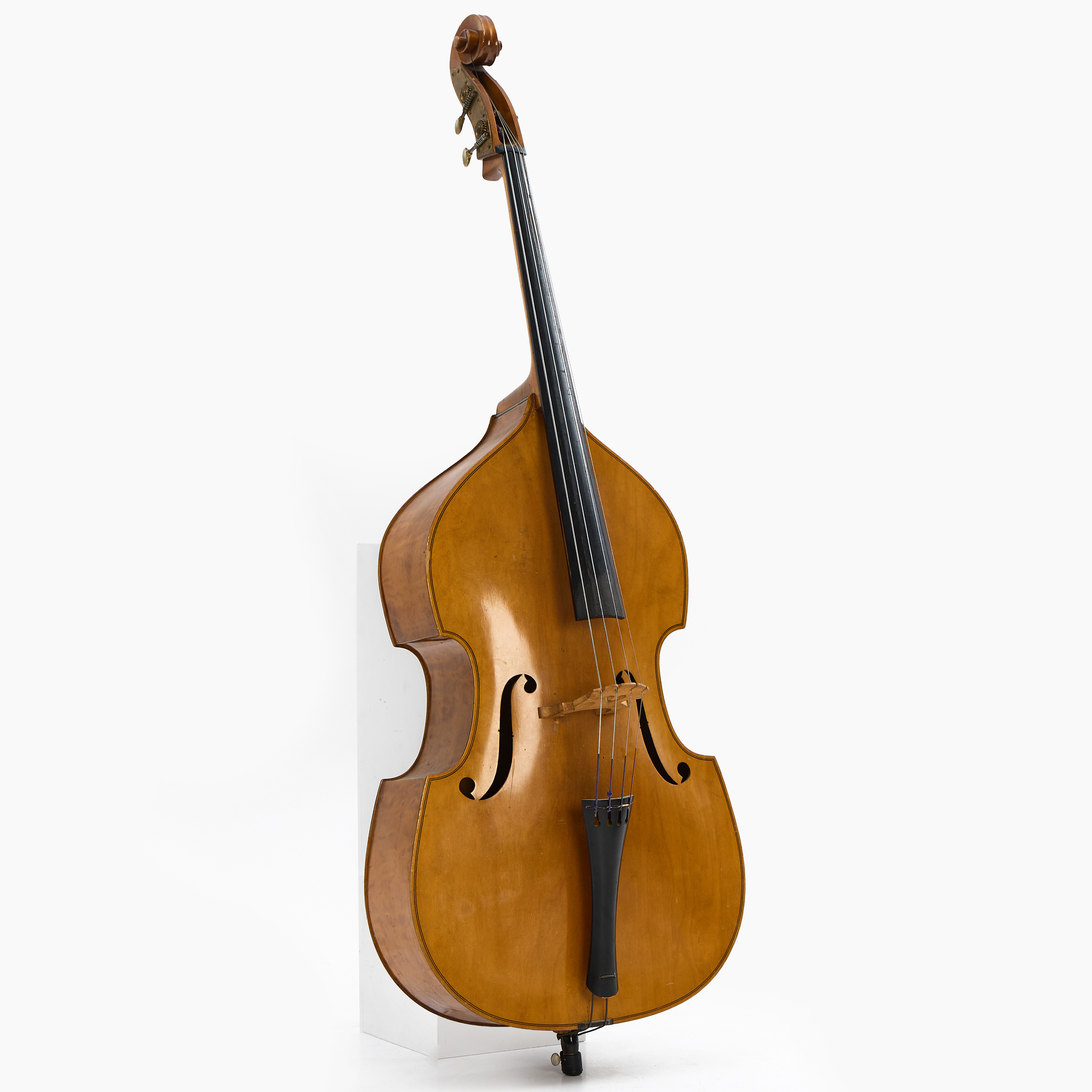 KONTRABAS, etikettmärkt "Förenade Arvika, No 386", 1900-tal, med fodral.
