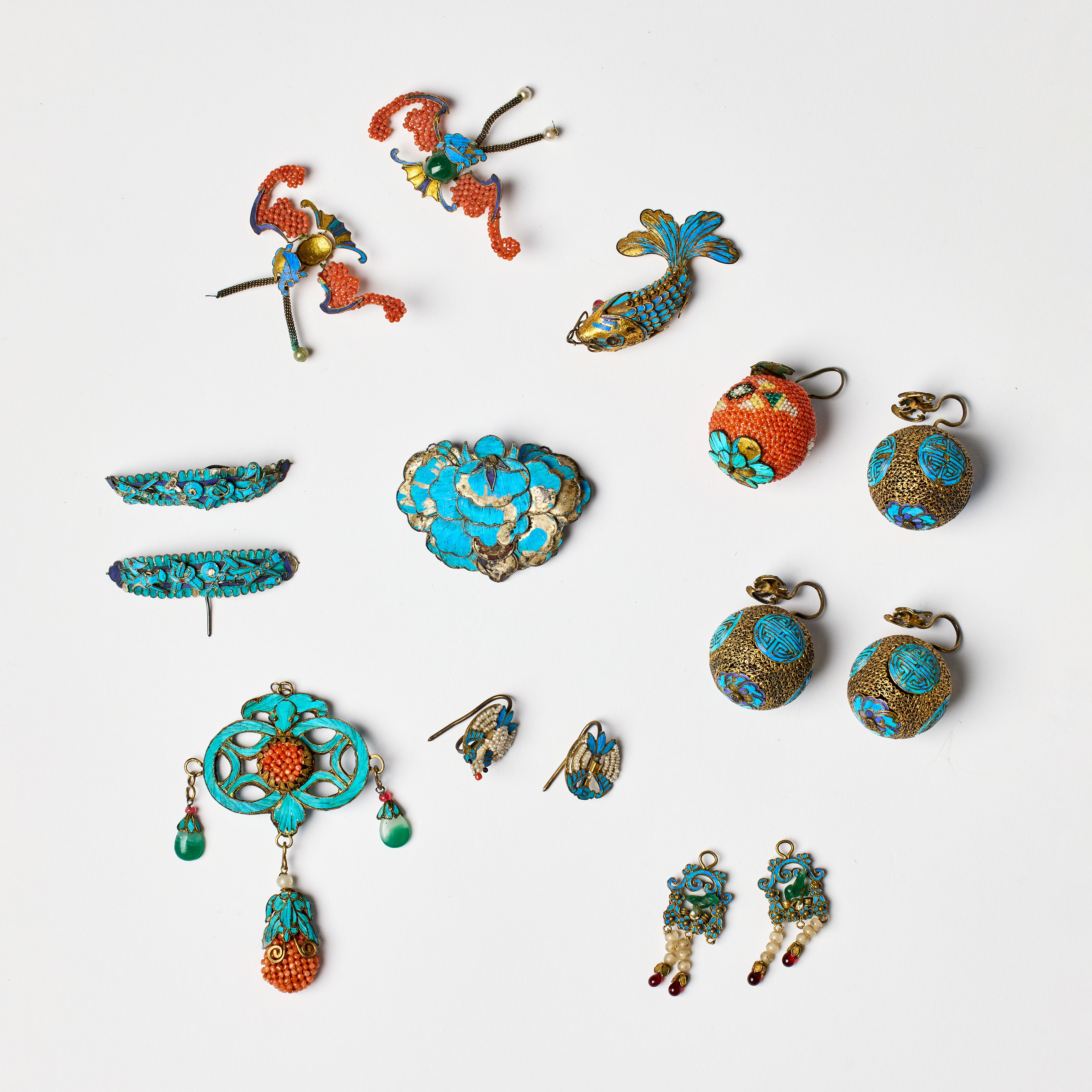 A Set of Fifteen Chinese Hair Ornaments.