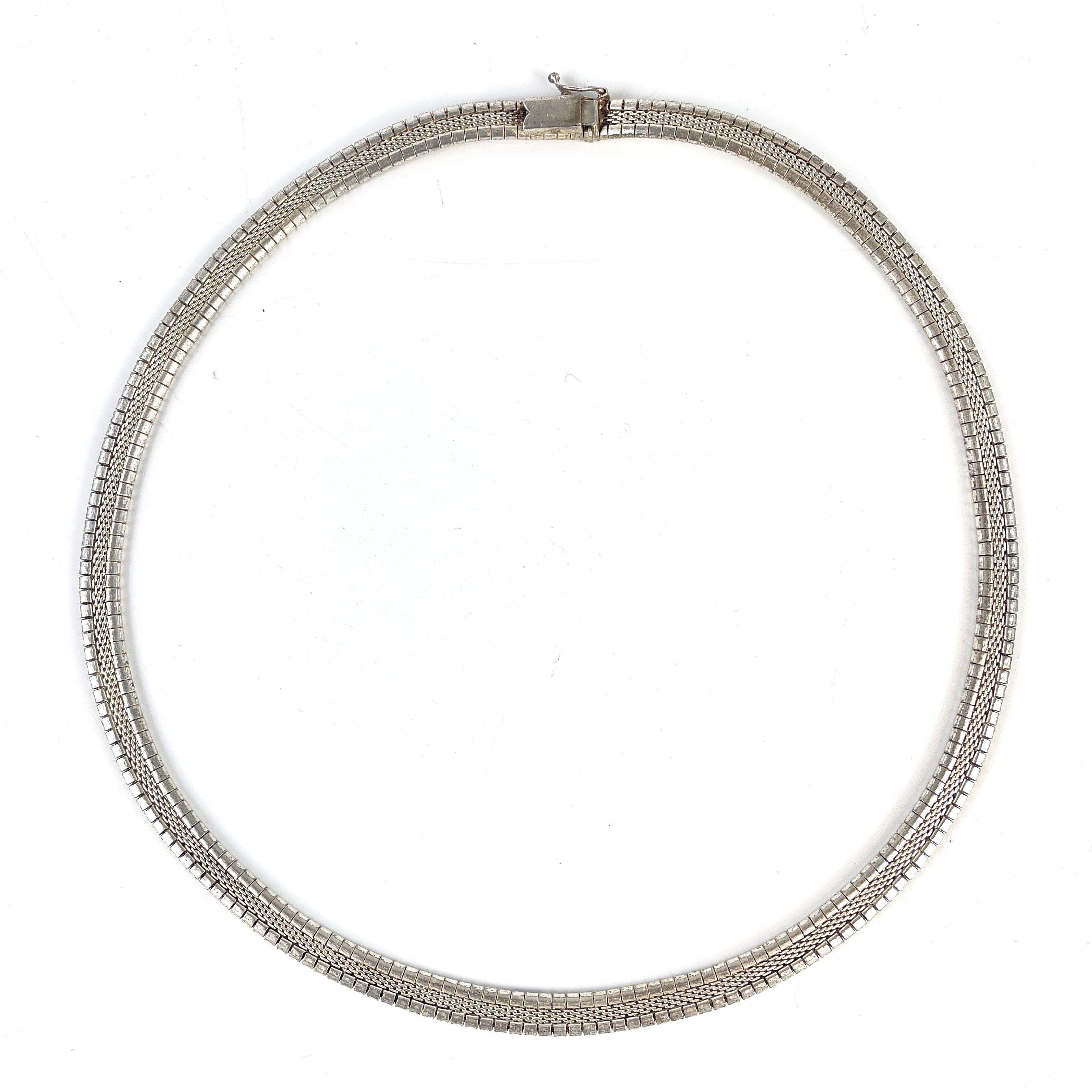COLLIER, halvstel länk, sterlingsilver.