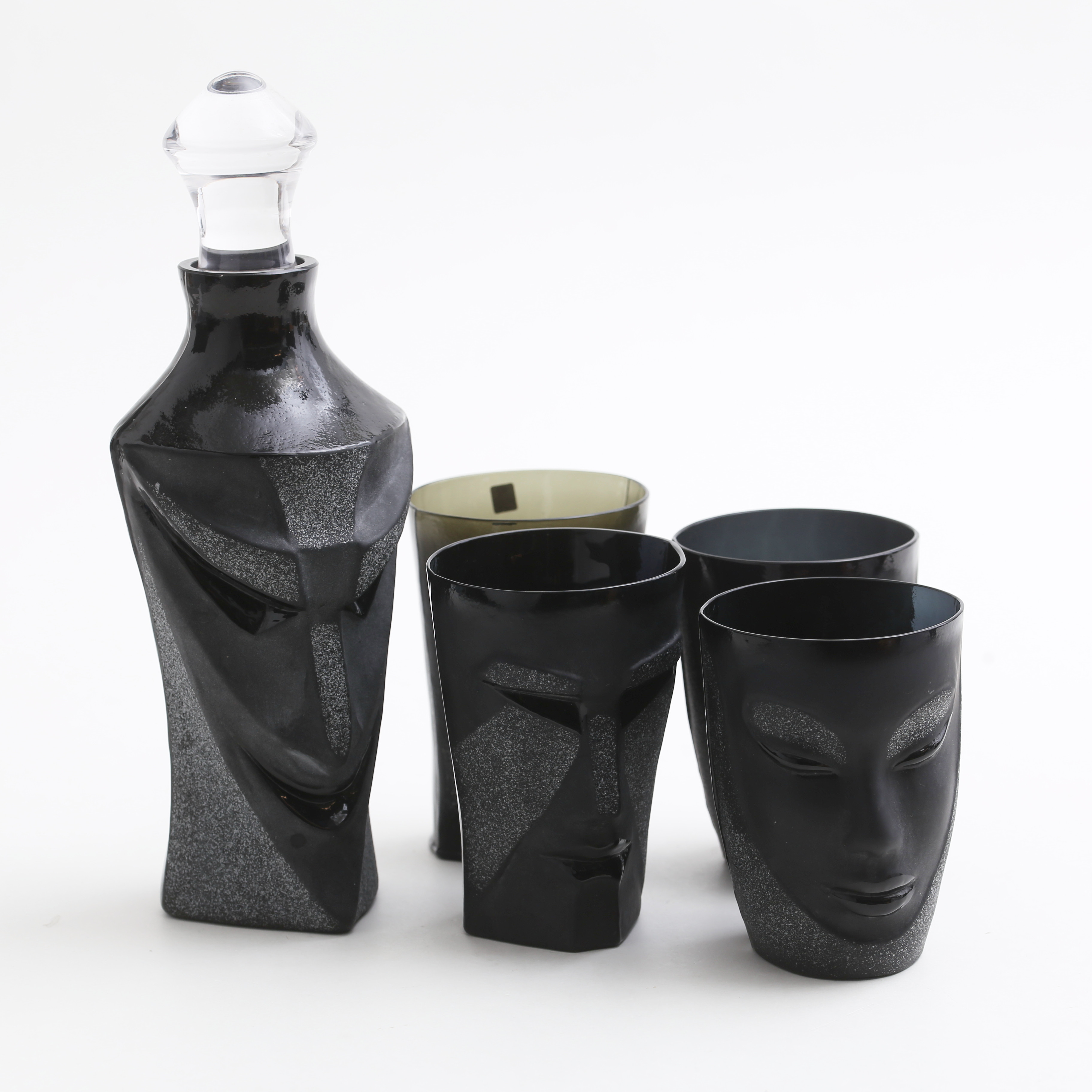 GLAS samt KARAFF, 5 delar, Kubik / Electra / Rackarn, Mats Jonasson, Målerås.