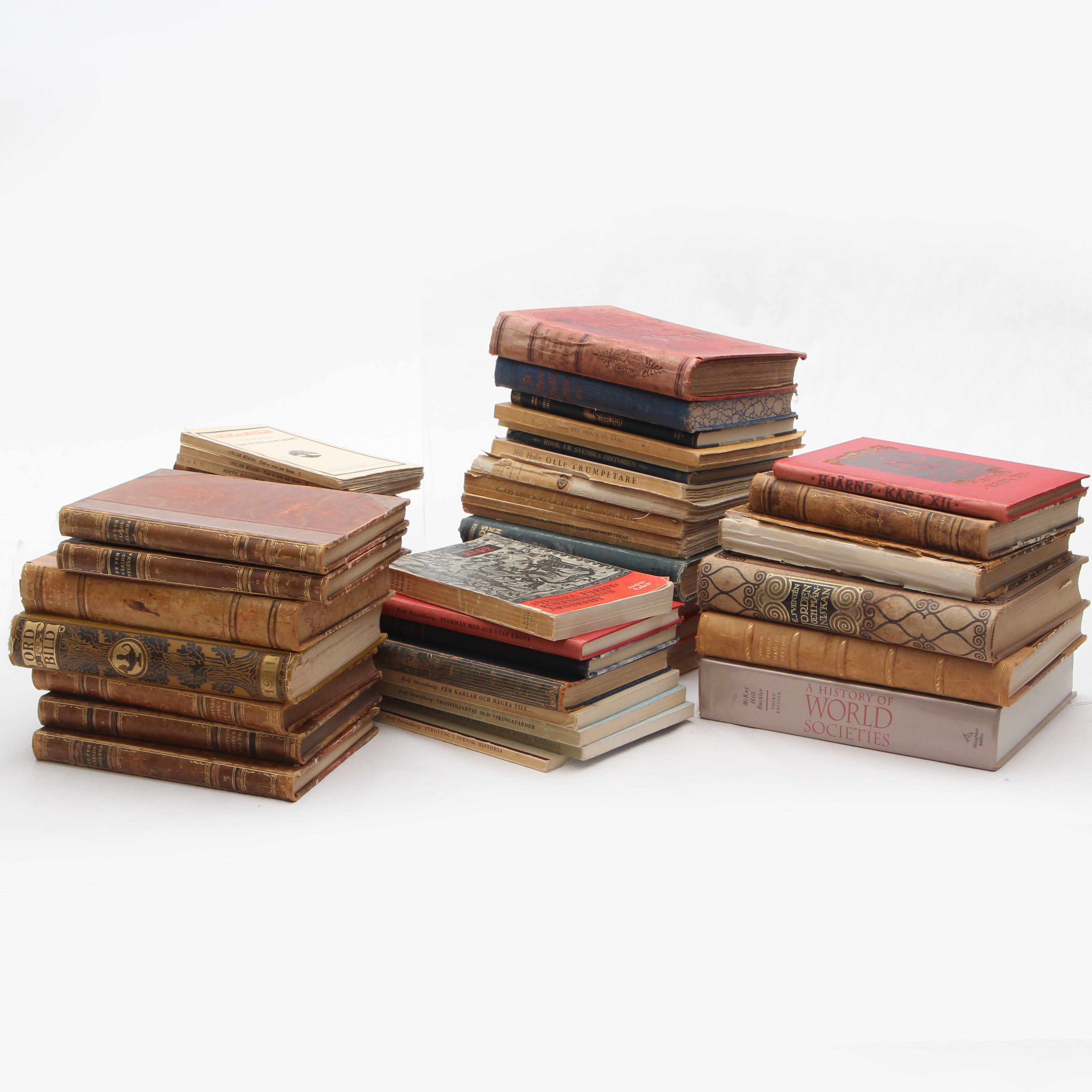 SAMLING HISTORISK LITTERATUR, stor mängd.