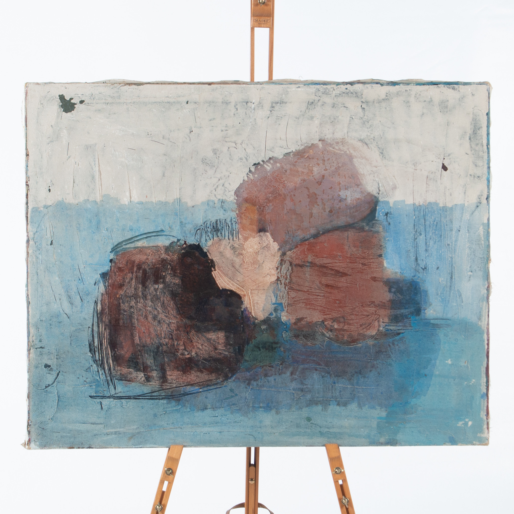 ULLA BUHRE (1924-2019). Abstrakt Komposition, blandteknik, signerad a tergo.