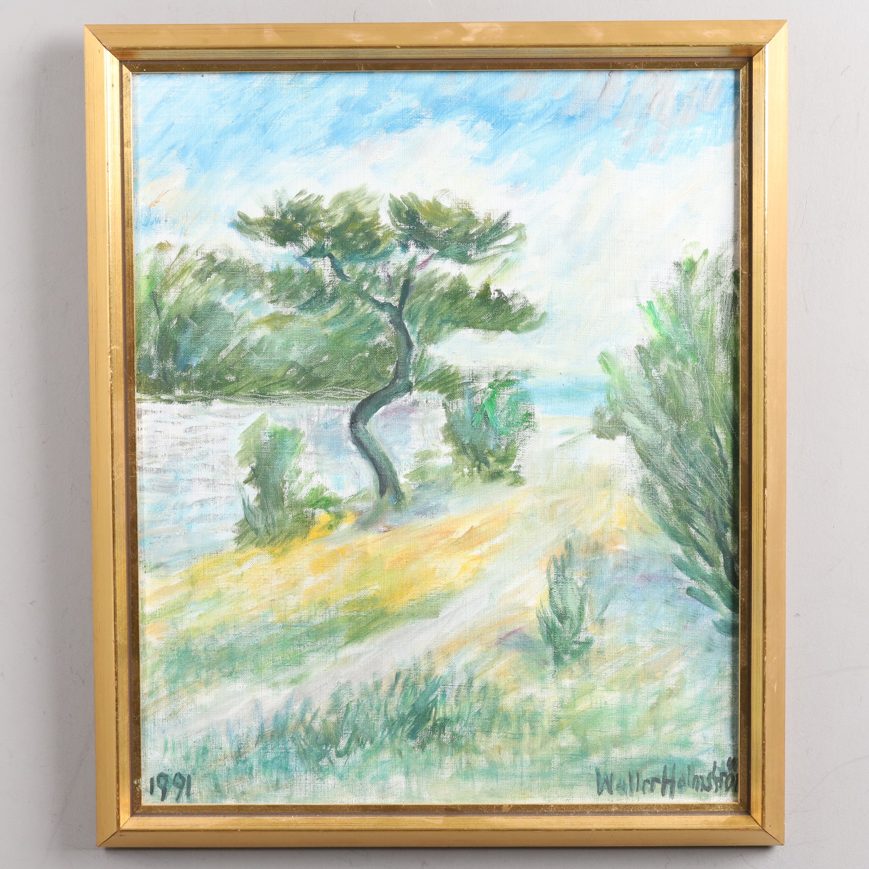 WALTER HOLMSTRÖM. OLJA PÅ DUK, naturmotiv, signerad, daterad 1991.