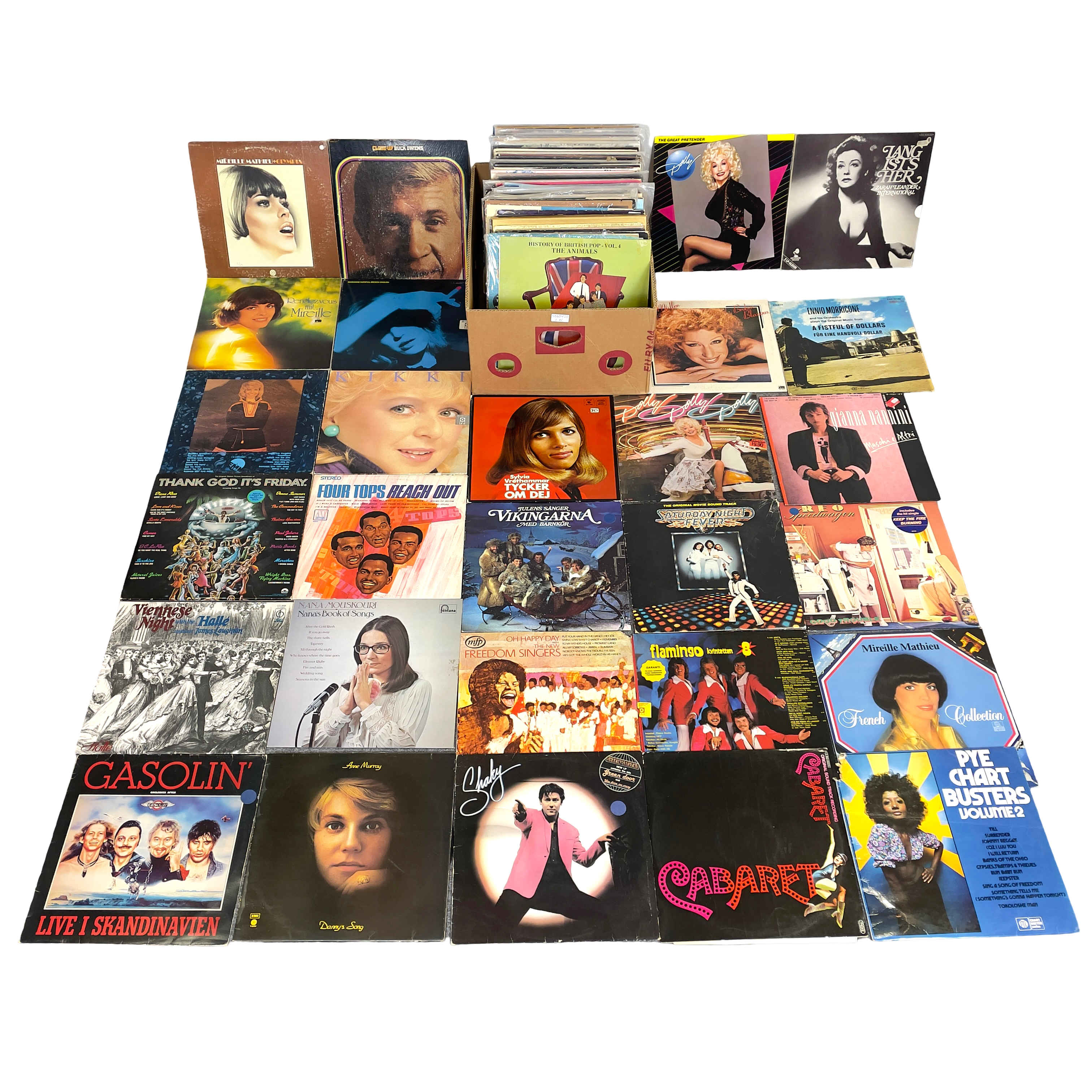LP-SKIVOR, ca 123 st. Pop, folk, rock, soul m.m.