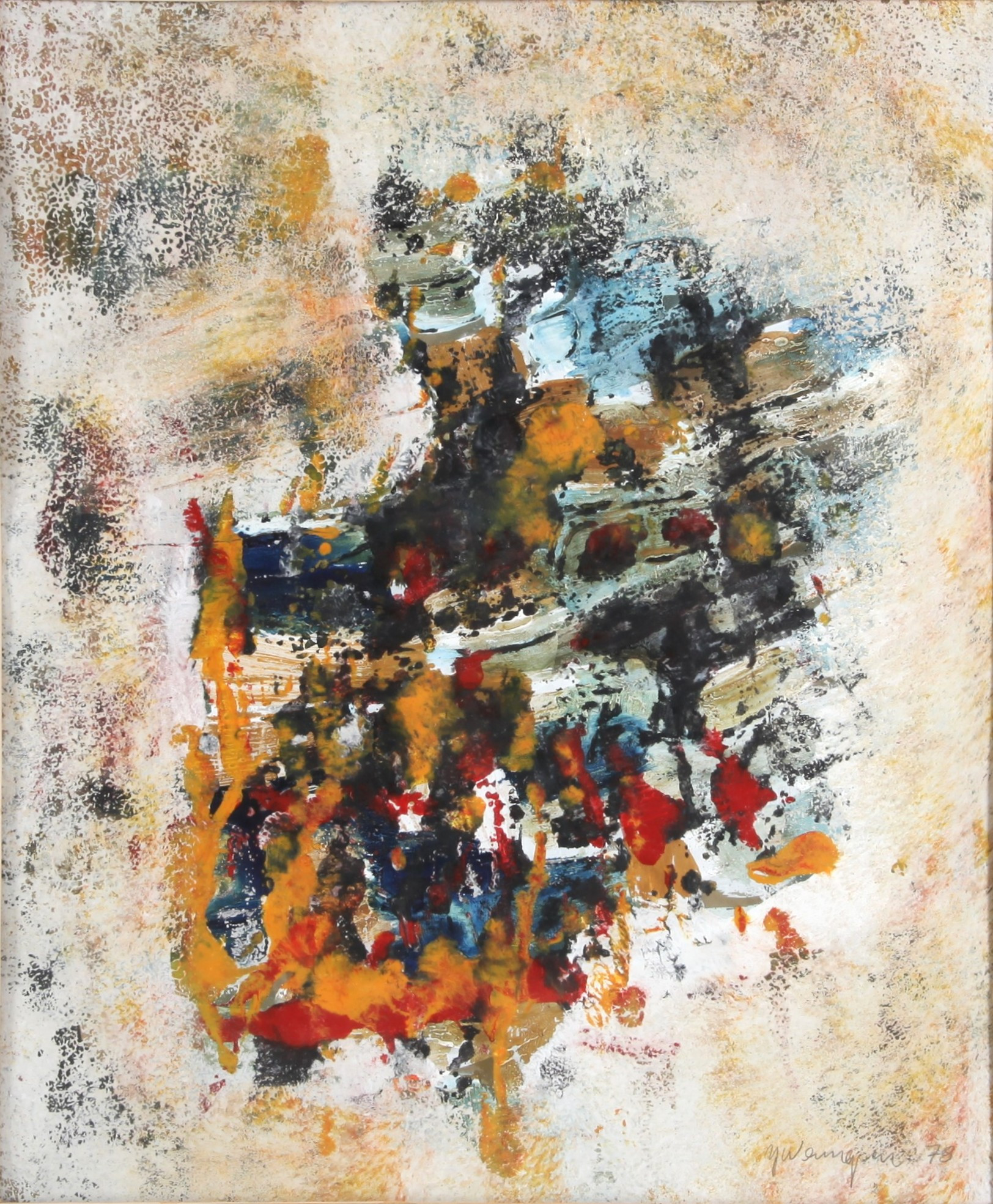 YNGVE WERNGREN. 1927-2014. Måleri på papper, signerad -78.