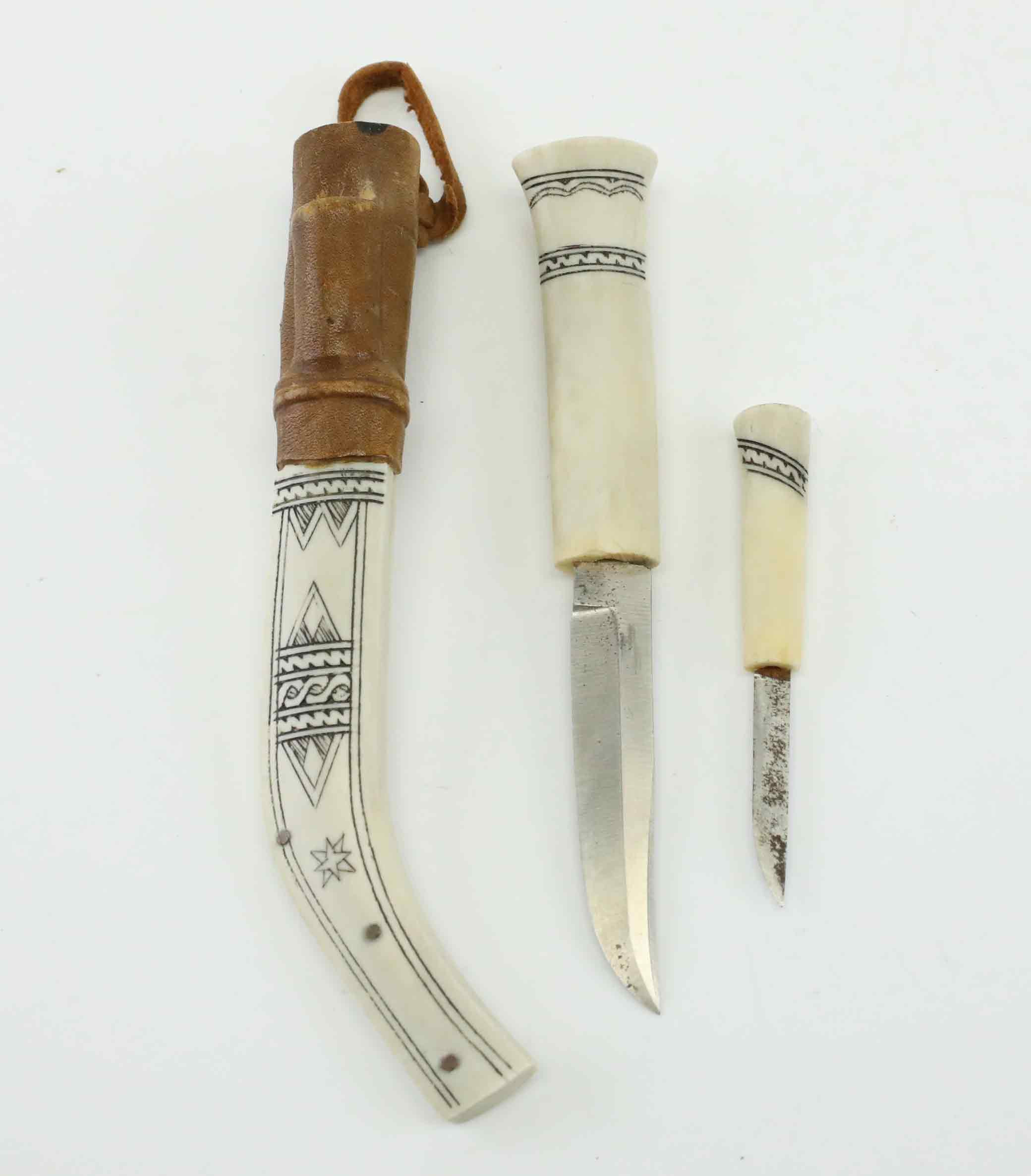 DUBBELKNIV, samisk, halvhorn, 1900-talets första hälft.