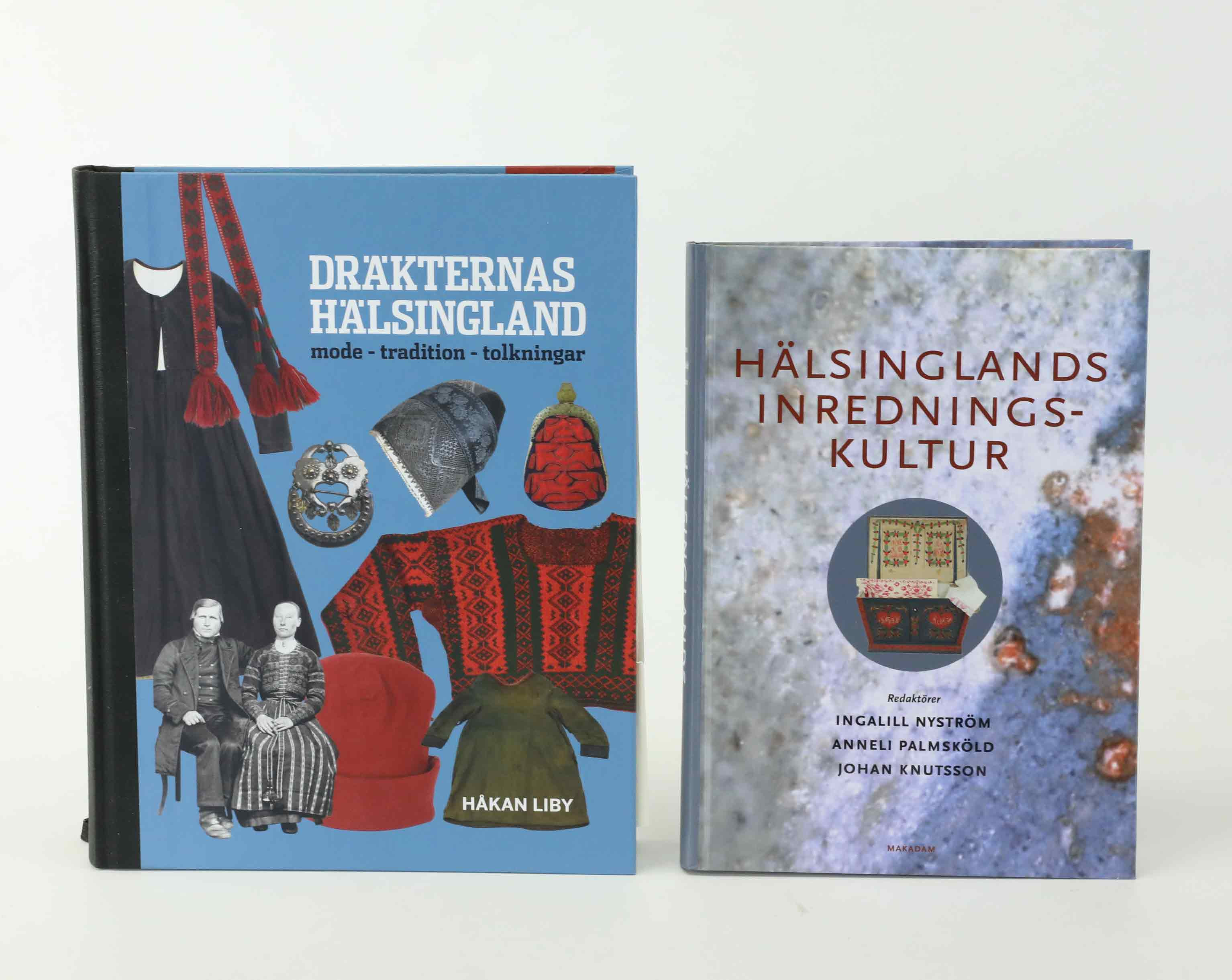 BÖCKER, 2 st, Dräkternas Hälsingland, Hälsinglands Inredningskultur, 1900- 2000-tal.