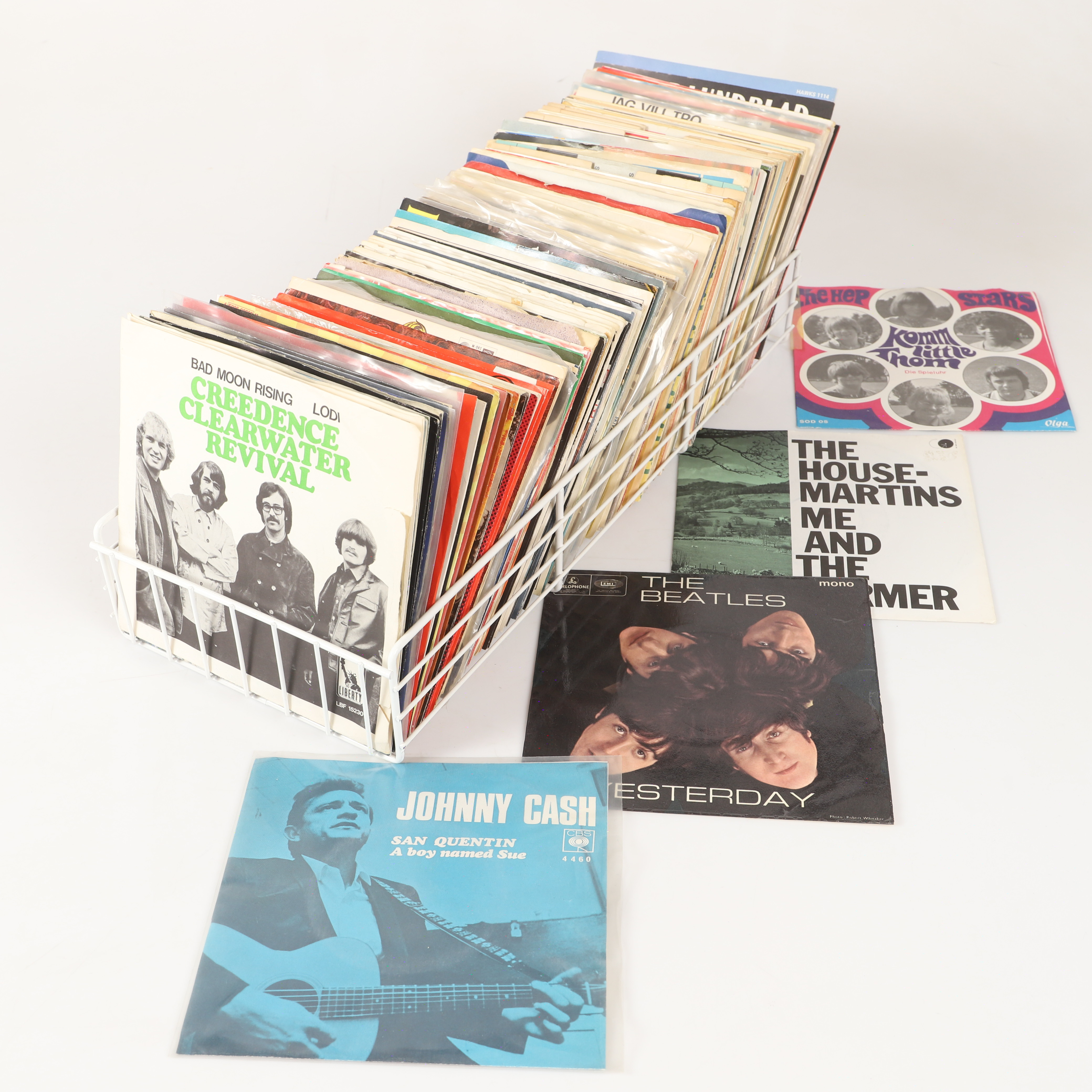 EP-SKIVOR/SINGLAR, ca 150 stycken, pop/rock, 1970-90-tal.