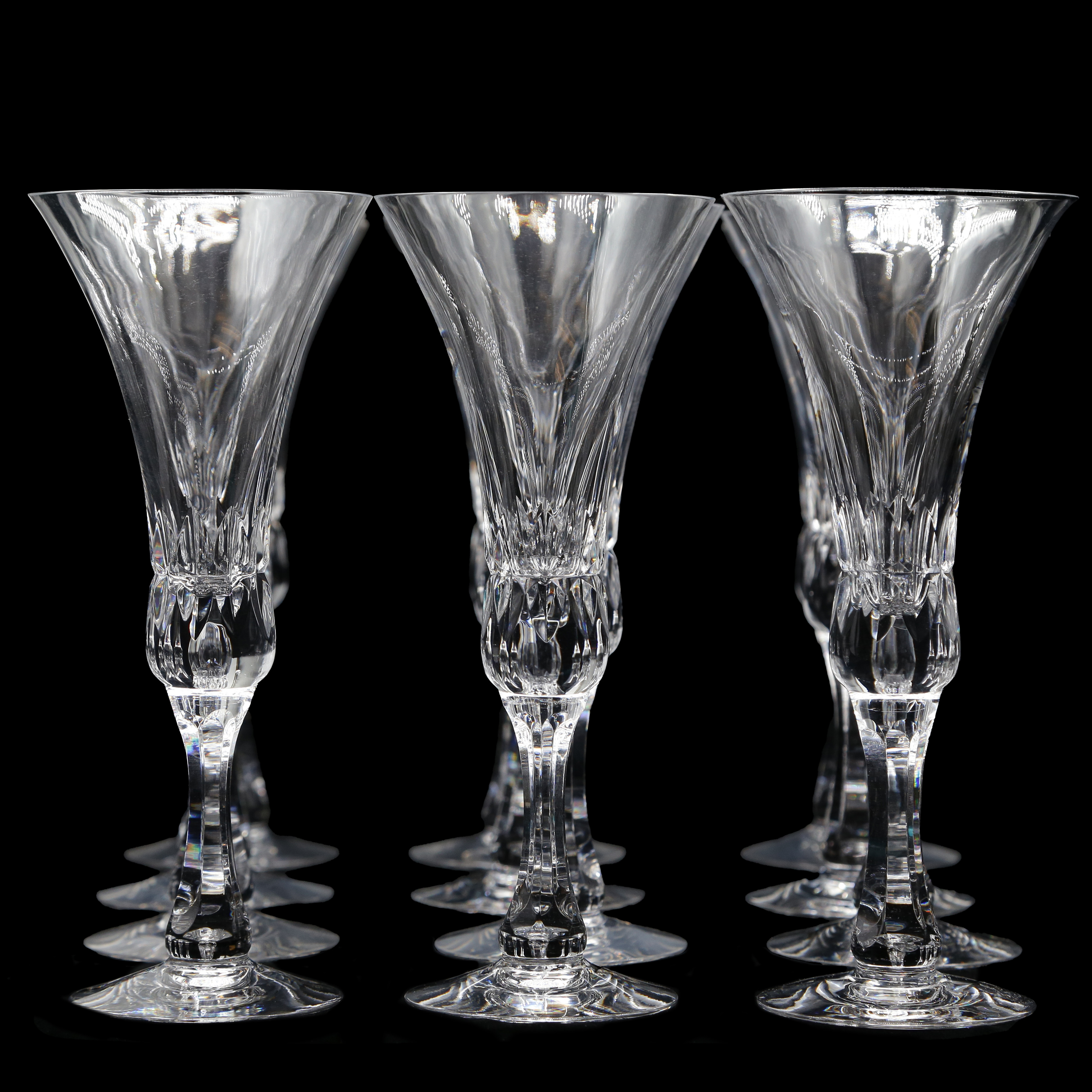GÖRAN WÄRFF. CHAMPAGNEGLAS "PRINCE", 12 DELAR, KOSTA BODA, 1900-TAL.
