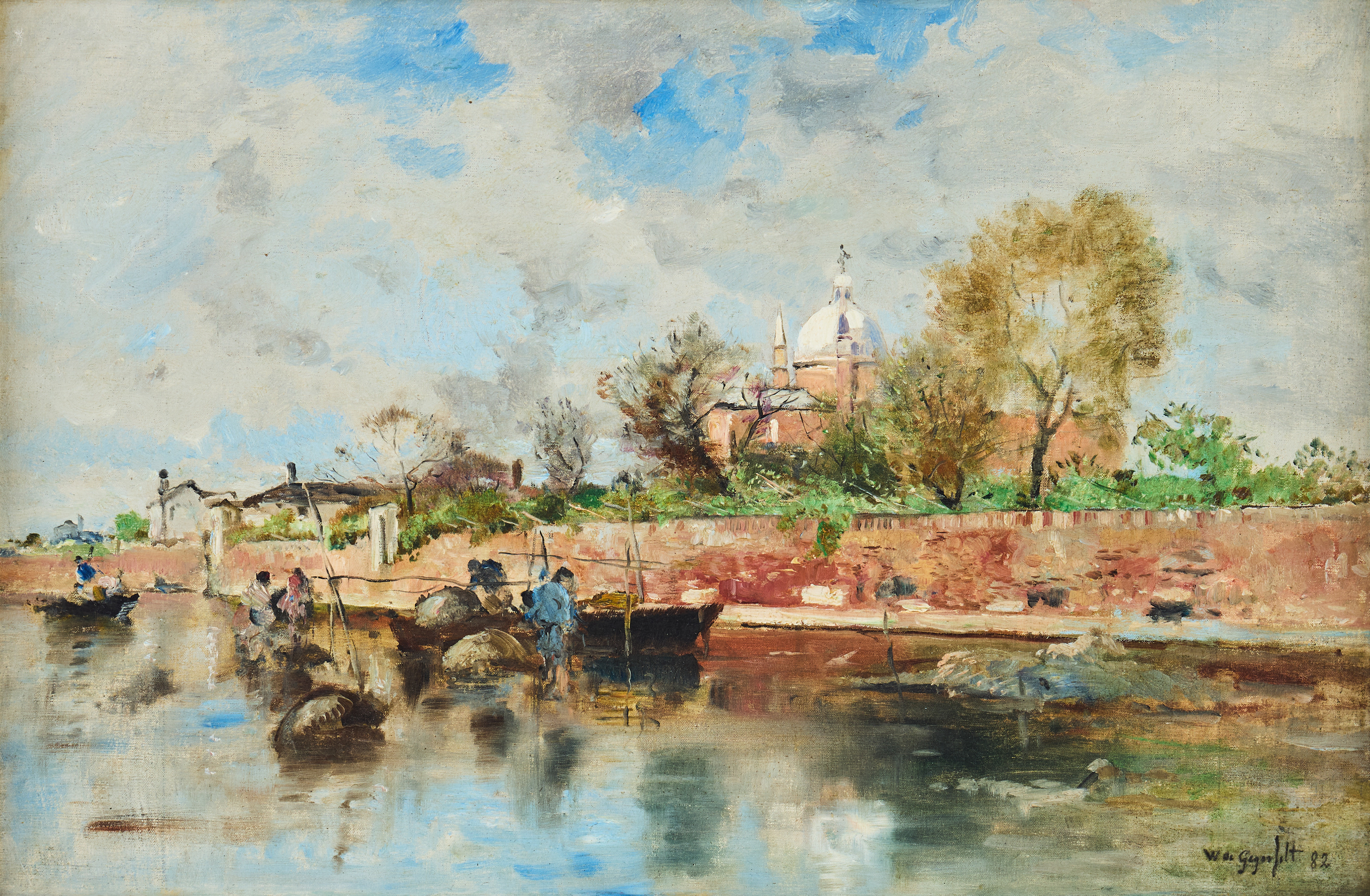 WILHELM VON GEGERFELT. Motiv från Venedig.