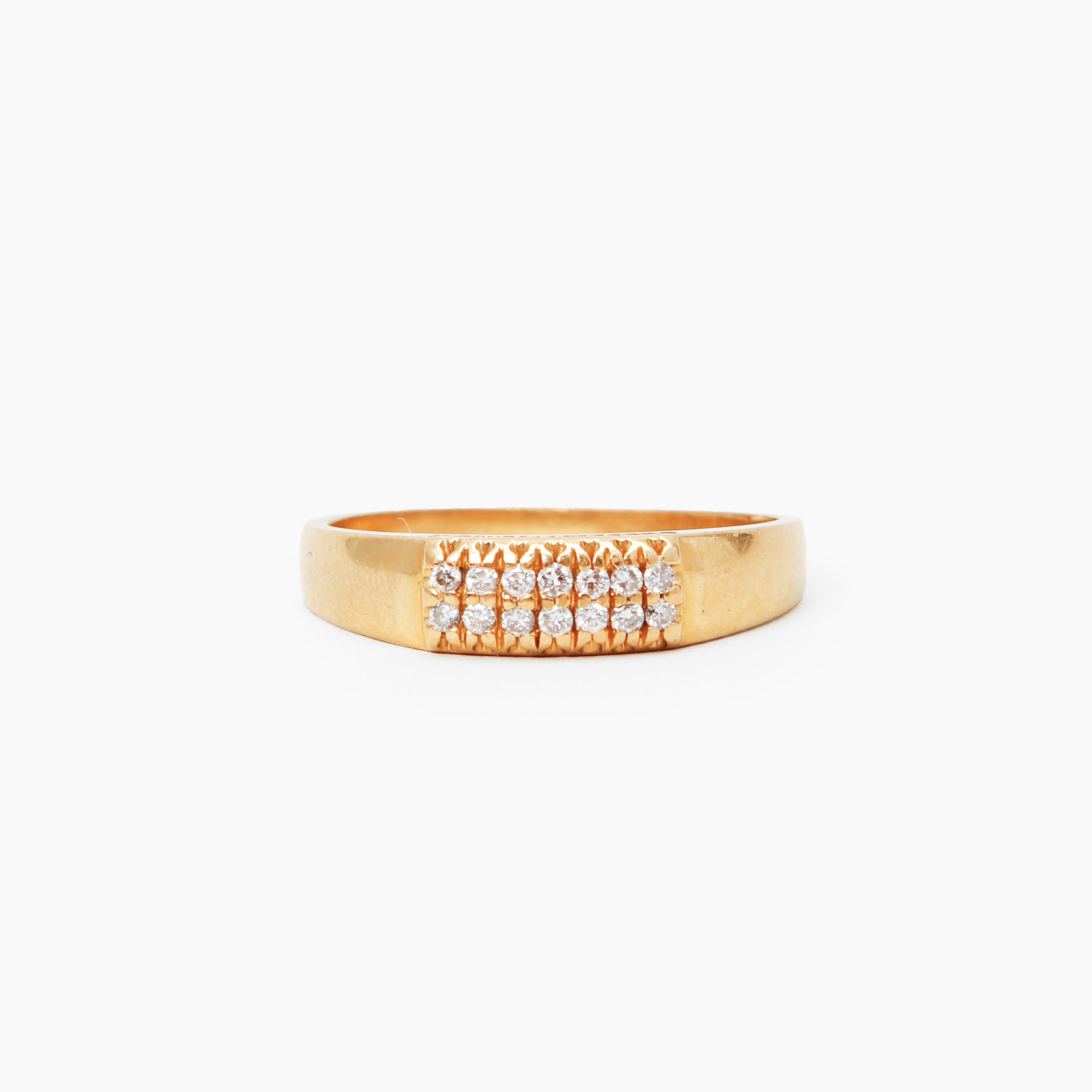 RING, 18k guld, diamanter 0,15ct, vikt ca 3,3 gram.