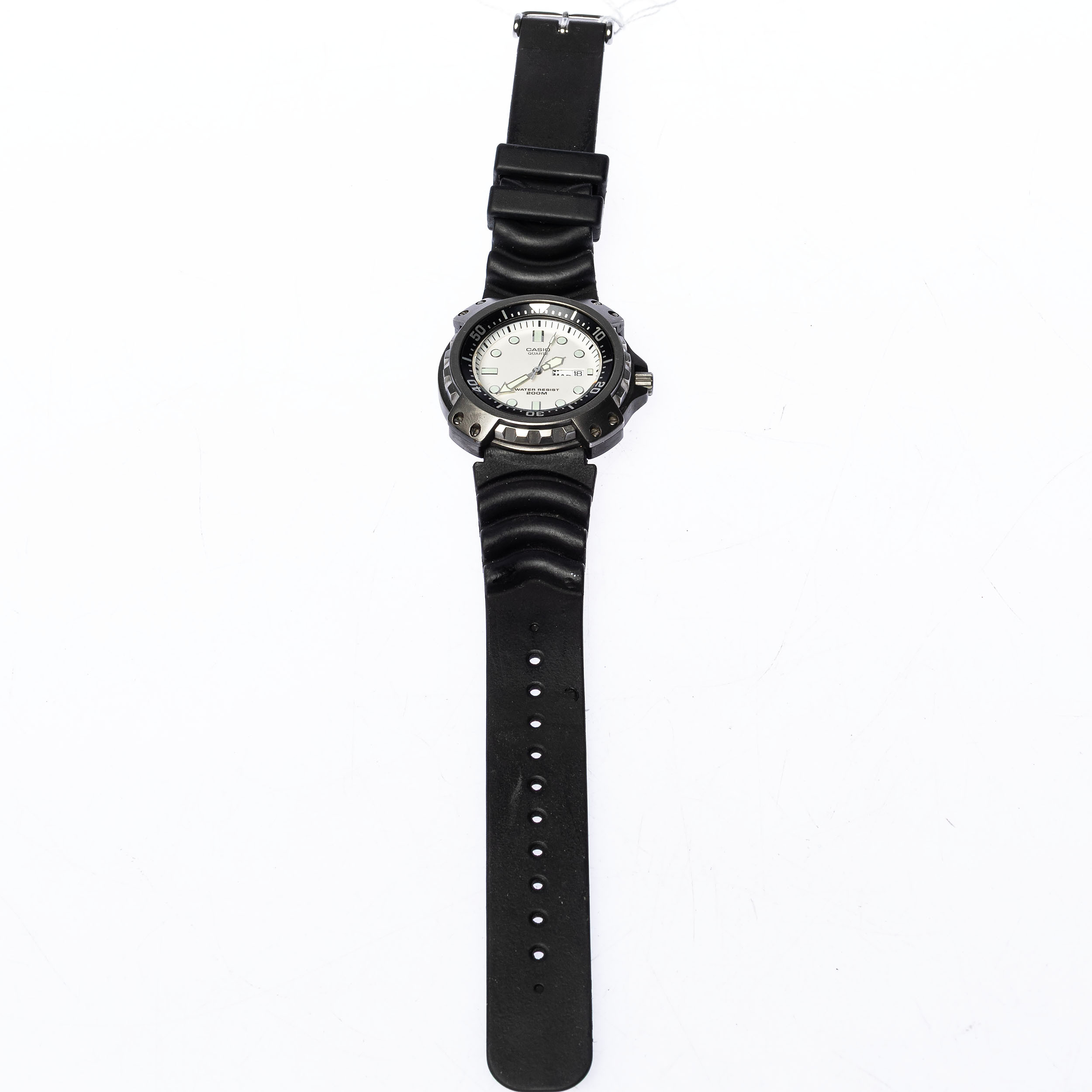 HERRARMBANDSUR, s.k dykarklocka, Casio Quartz Water Resist 200m md-703.