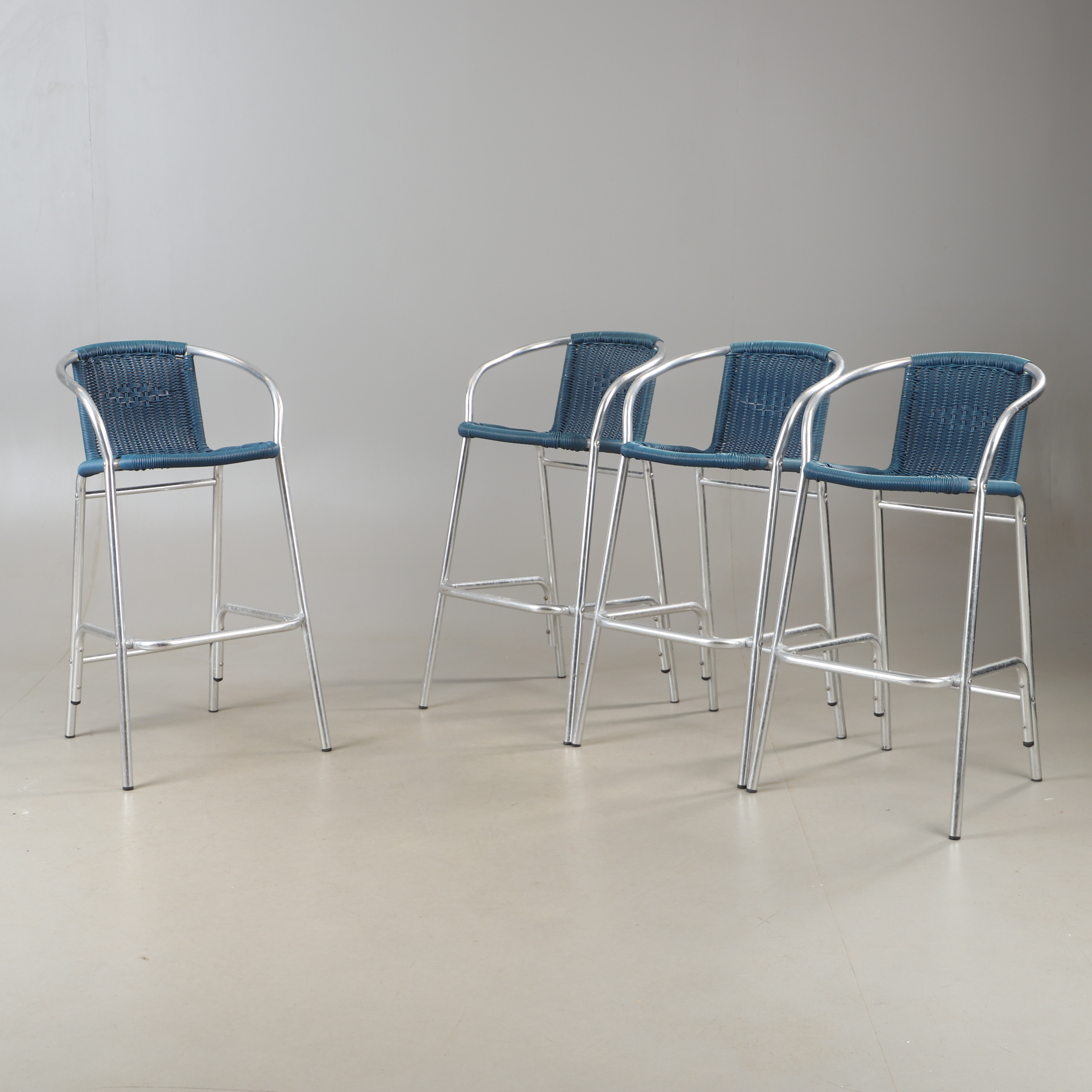 BARSTOLAR, 4 stycken, aluminium, Vega, 2000-tal.