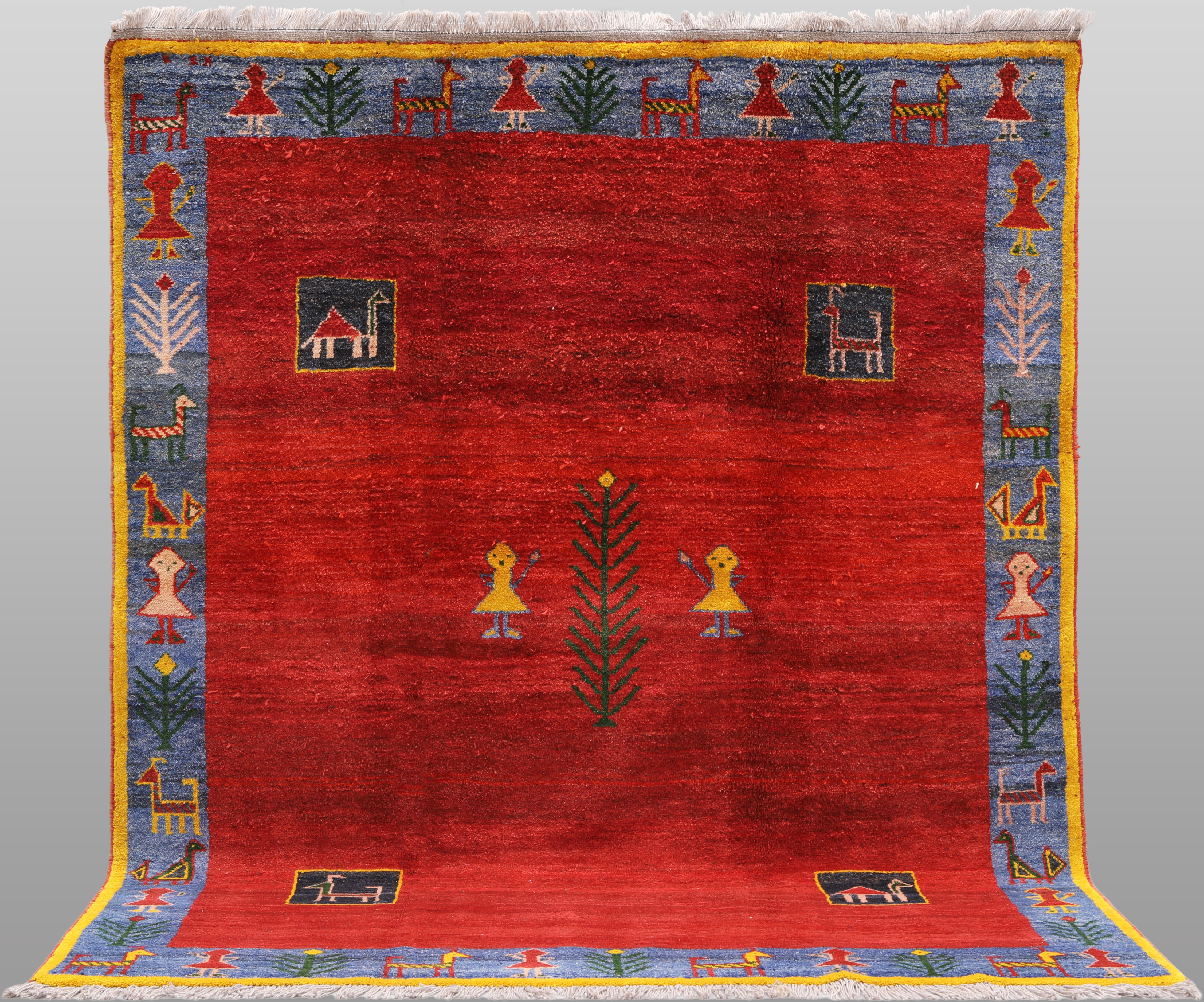 ORIENTMATTA. Figural Gabbeh, 253 x 216 cm.