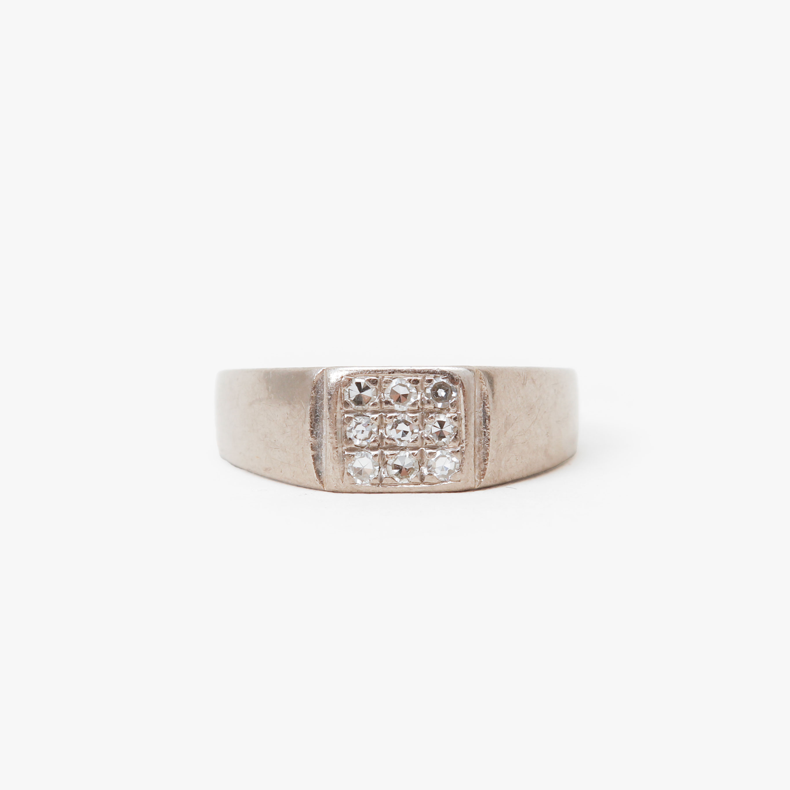 RING, 18k vitguld, diamanter 0,19ct, vikt ca 5,8 gram.