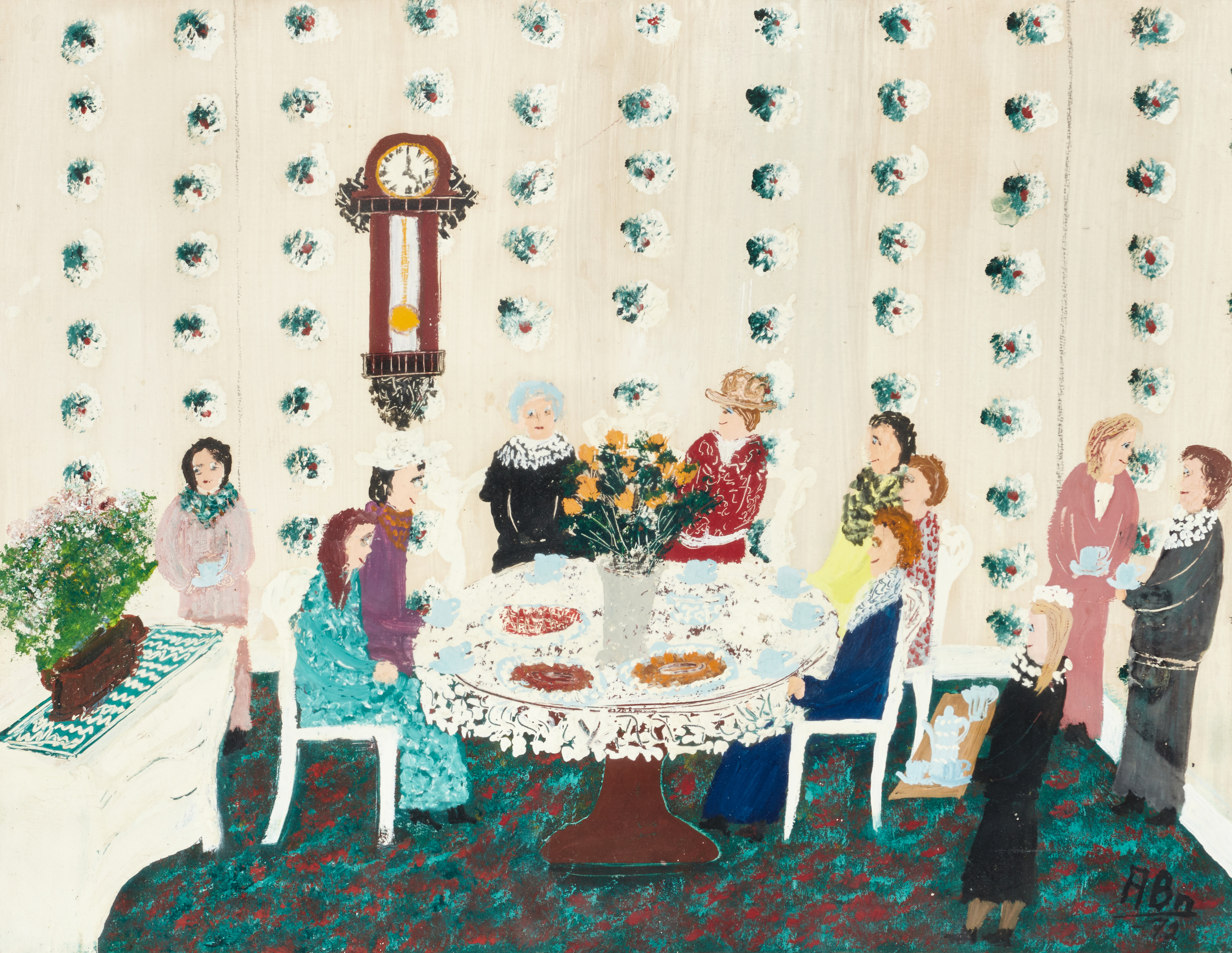 AXEL BENGTSSON (1905–1976). Kafferep, signerad ABn, daterad -72, gouache på papper.