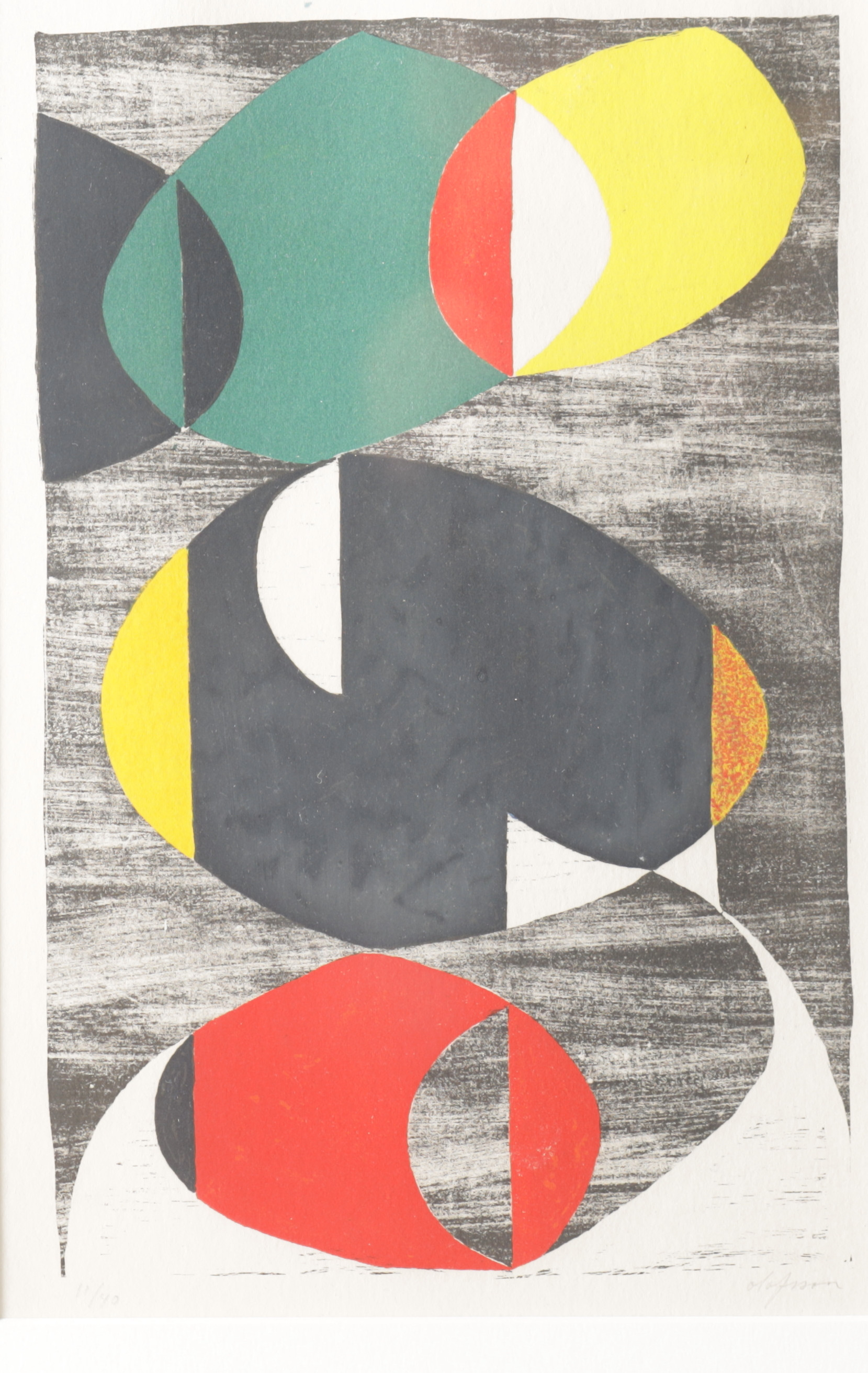 PIERRE OLOFSSON. Komposition, signerad samt numrerad 11/40.