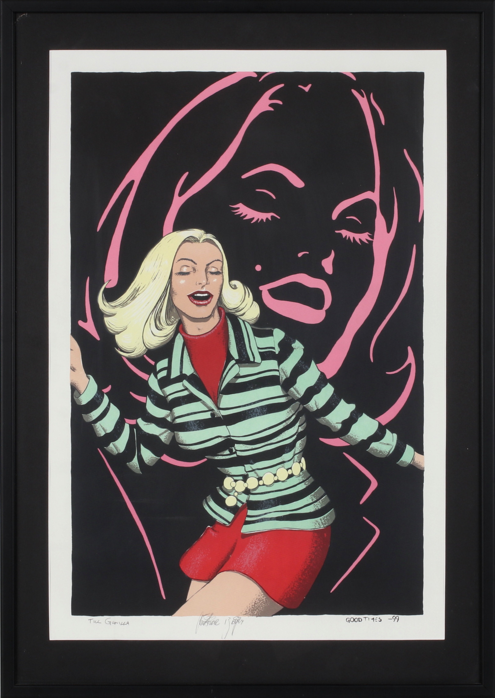 CHRISTIAN BEIJER. "Good times", seriegrafi, signerad och daterad -99.