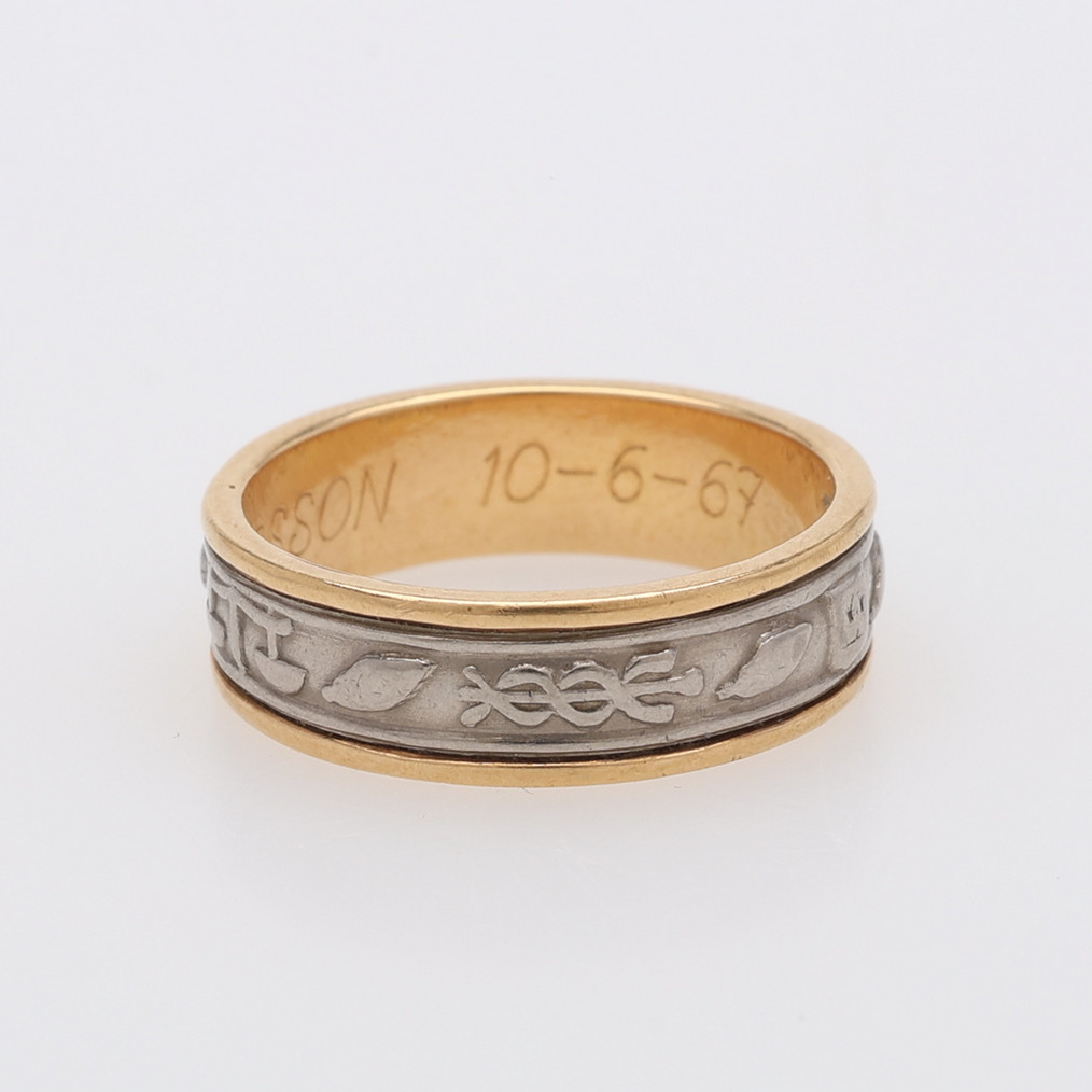 SVEN ALBRECHTSSON, EXAMENSSRING, 18K GULD, LUND, 1967, CA 6,2 GRAM.