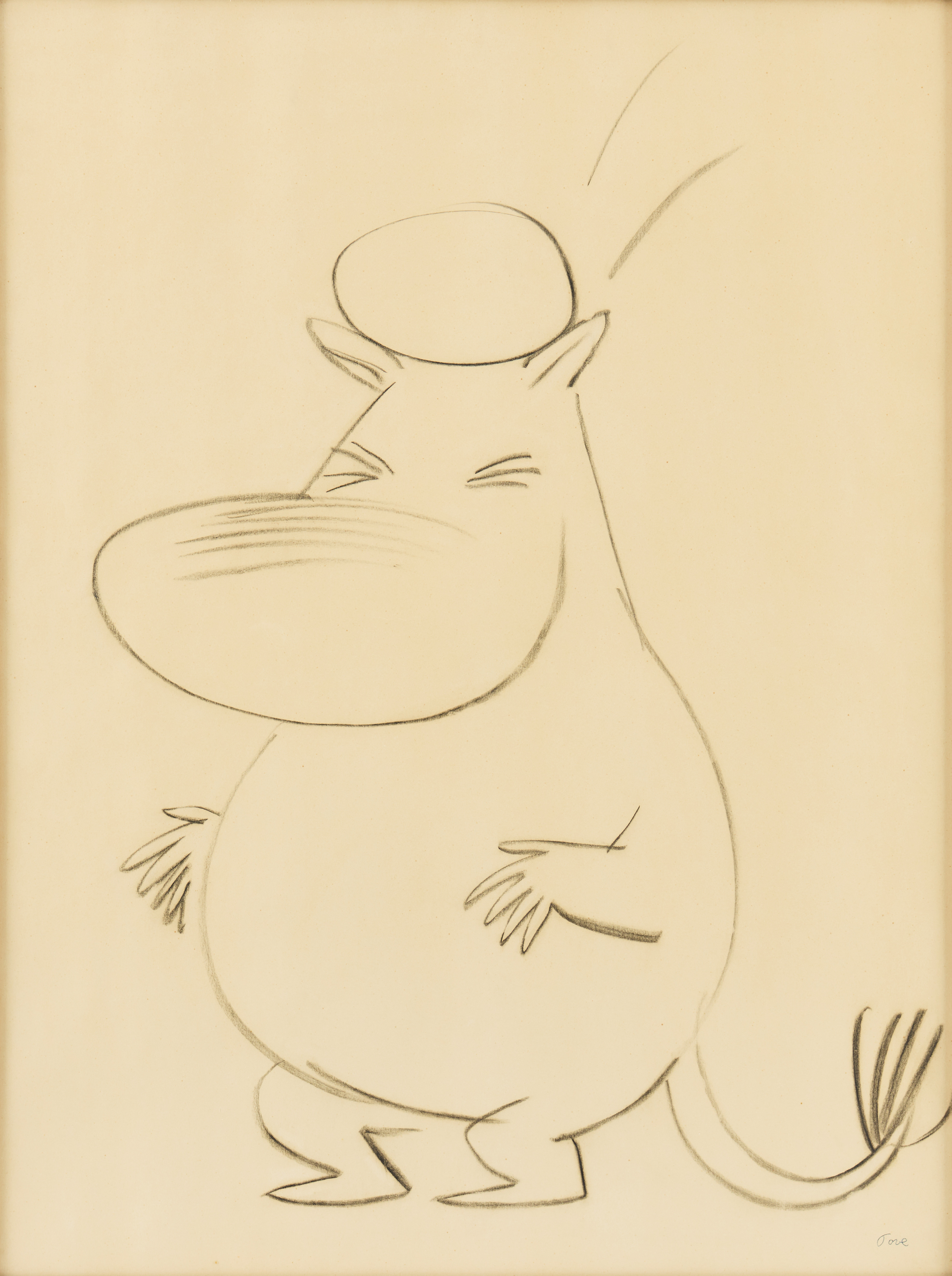 TOVE JANSSON. Mumintrollet får en boll i huvudet.