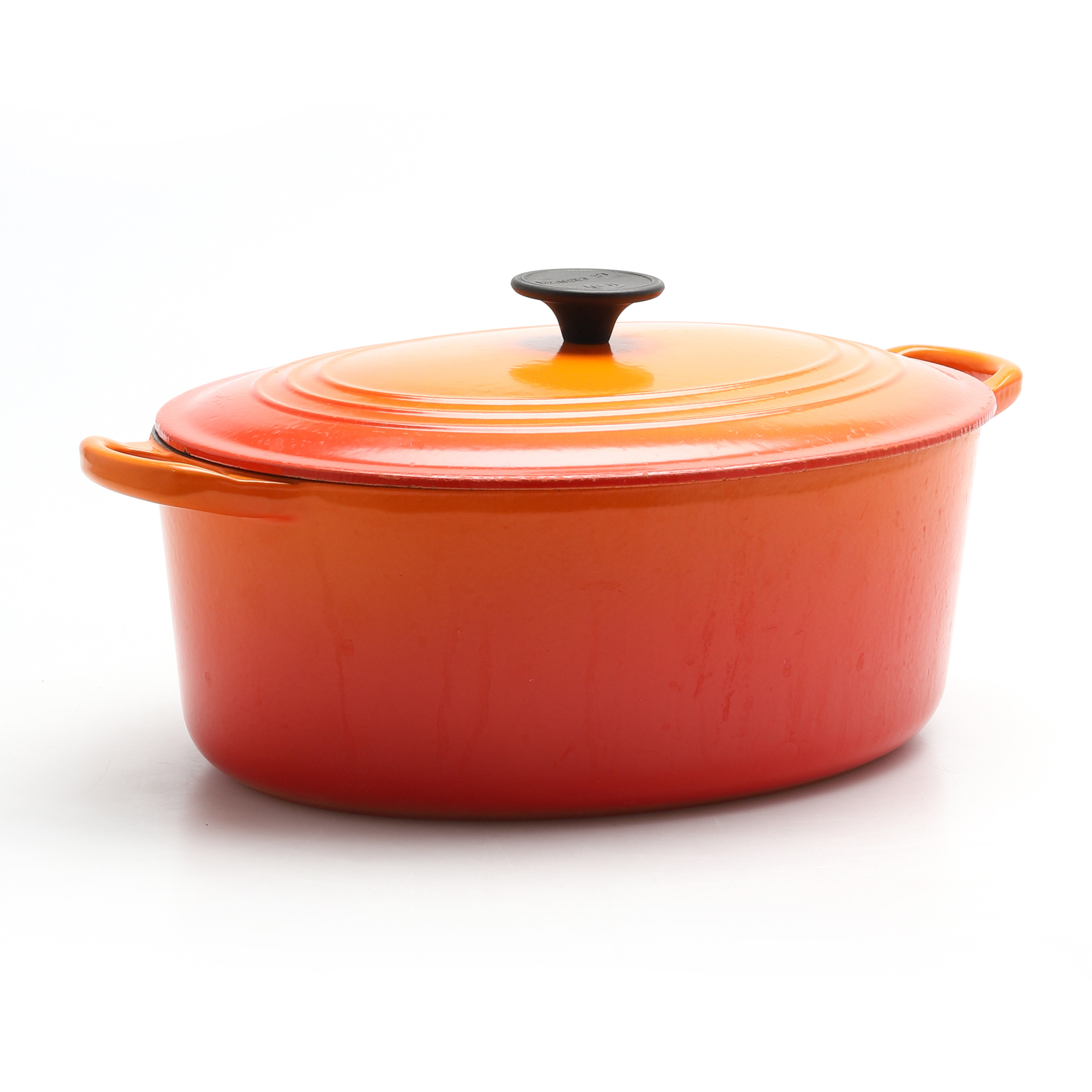 LE CREUSET. SIGNATURE STEKGRYTA med lock.