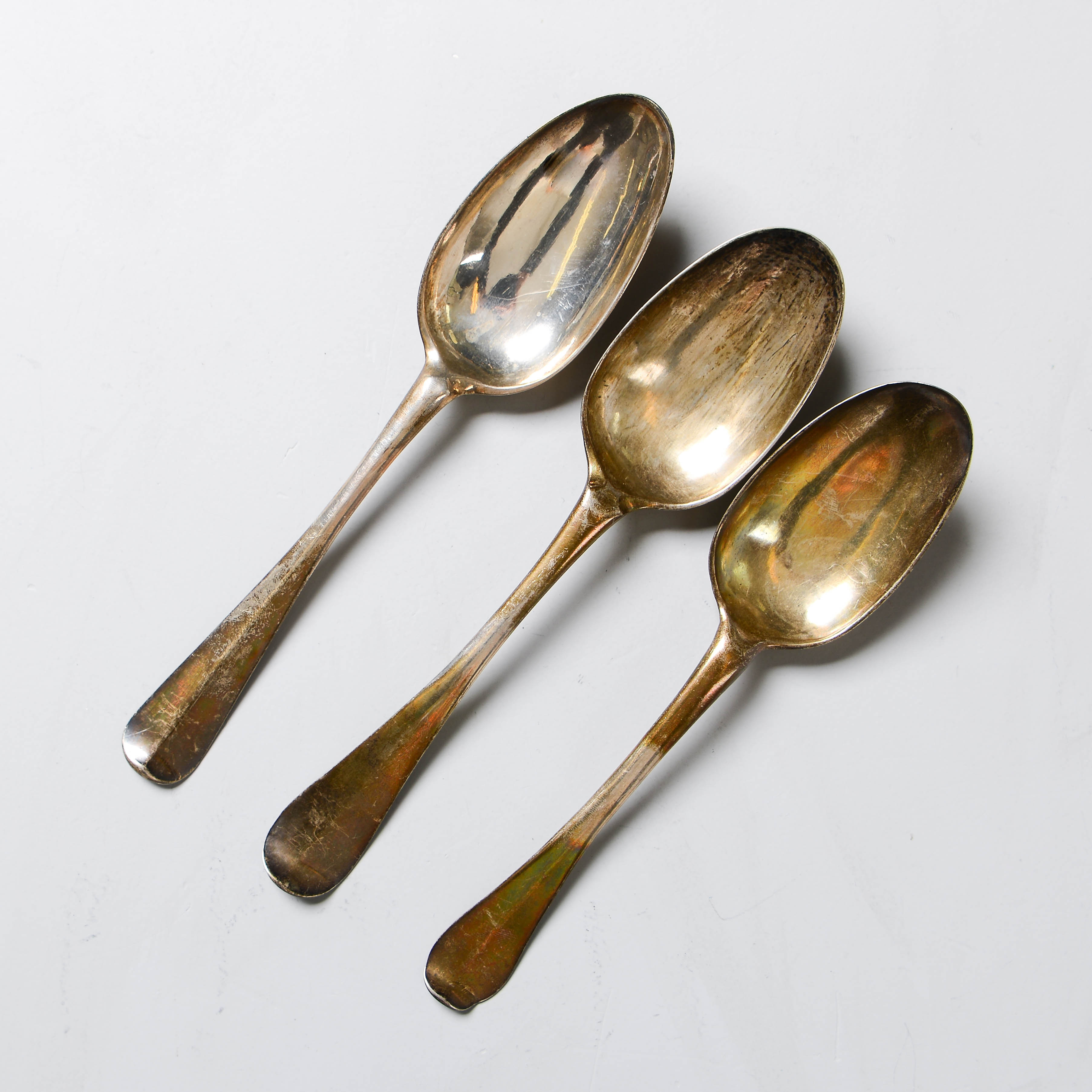 PETTER DAVIDSSON. Skedar, 3 st, silver, Norrköping, 1760, 1765 & 1769.