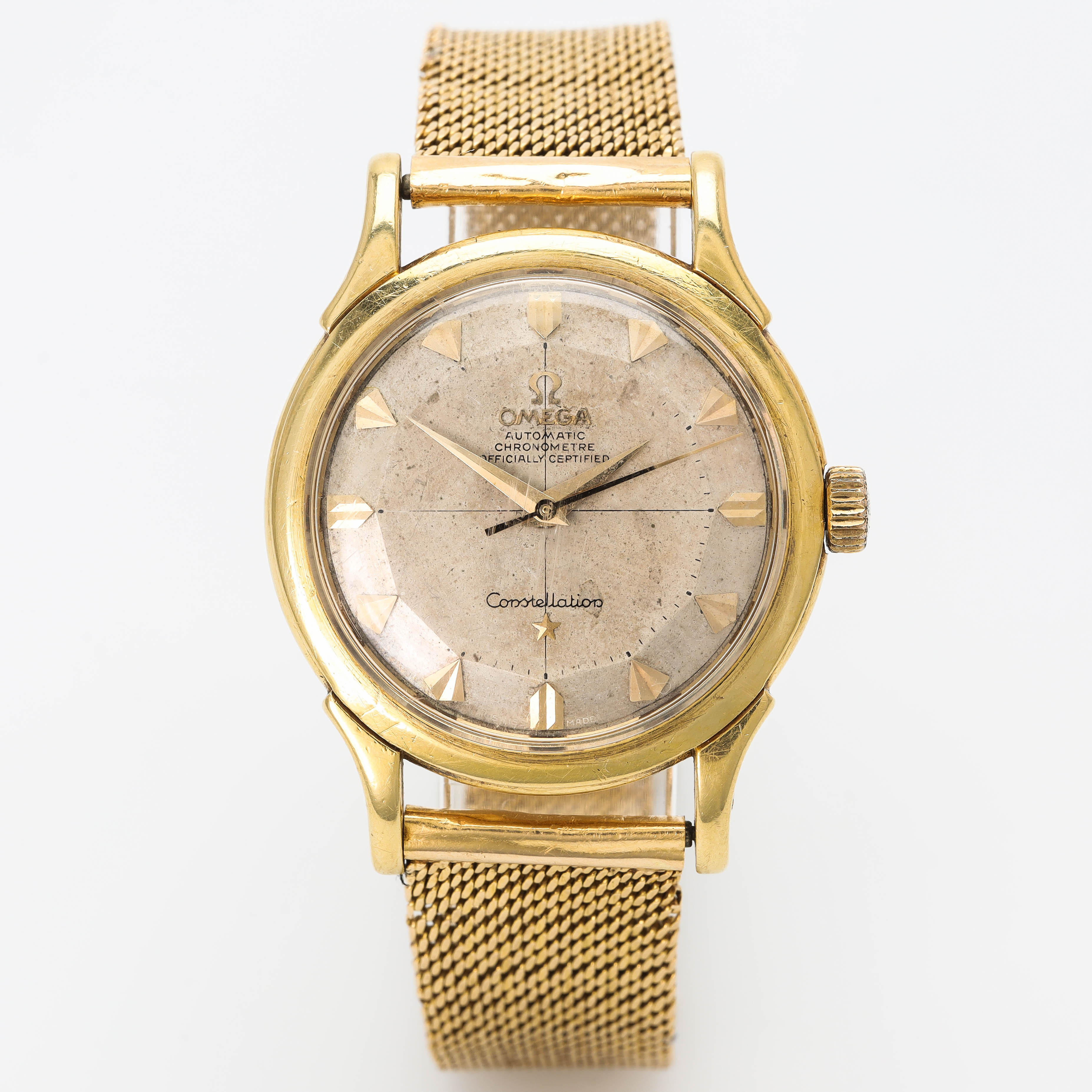 OMEGA CONSTELLATION, 18 k guld, "Pie-pan", automatisk, 35 mm, 50-tal.