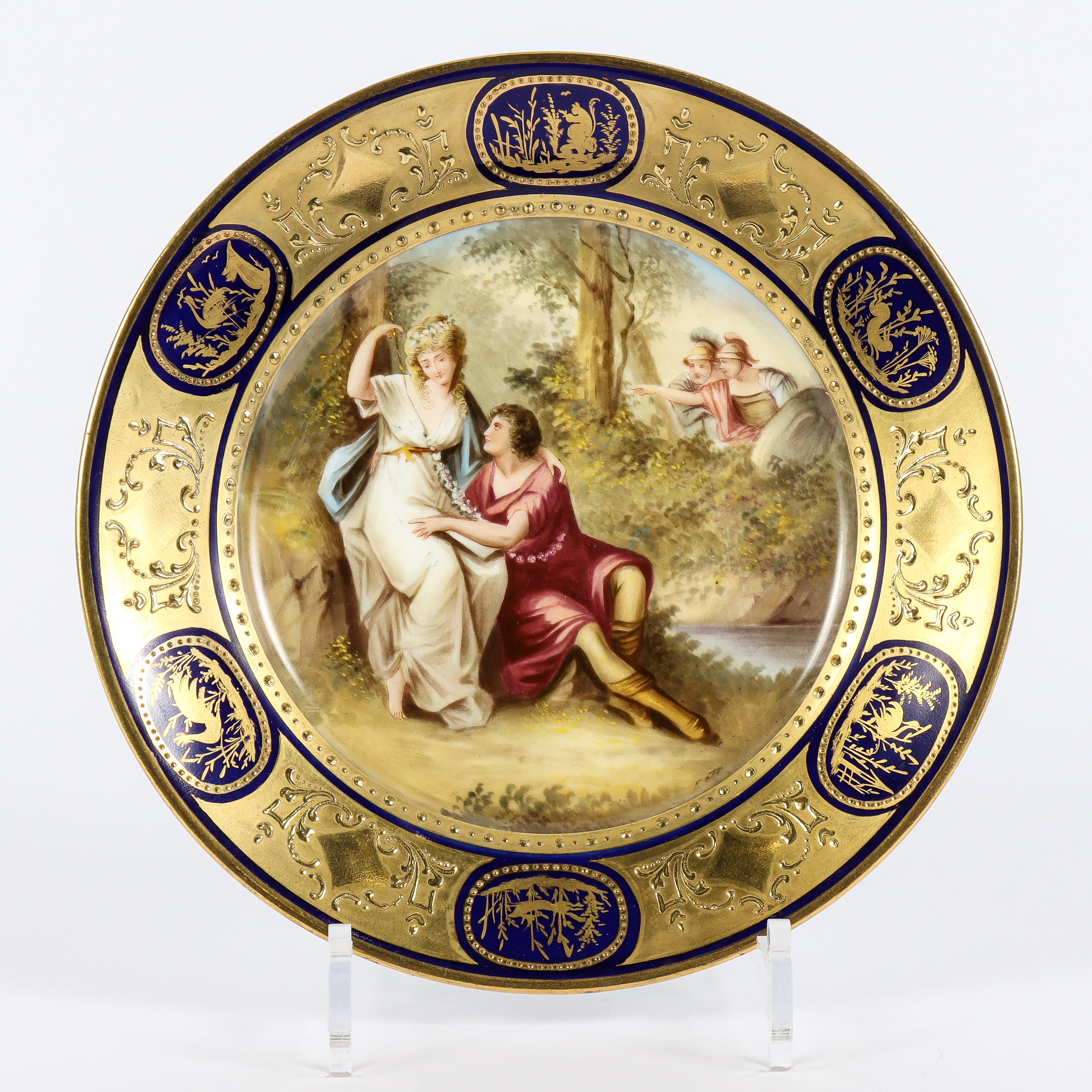 TALLRIK porslin, Royal Vienna Porcelain, Österrike, omkring år 1900.