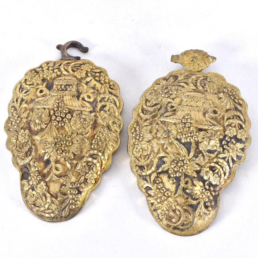 BÄLTESPÄNNE; förgyllt, underhaltigt silver, osmanskt arbete, 1800-talets 2 hälft.