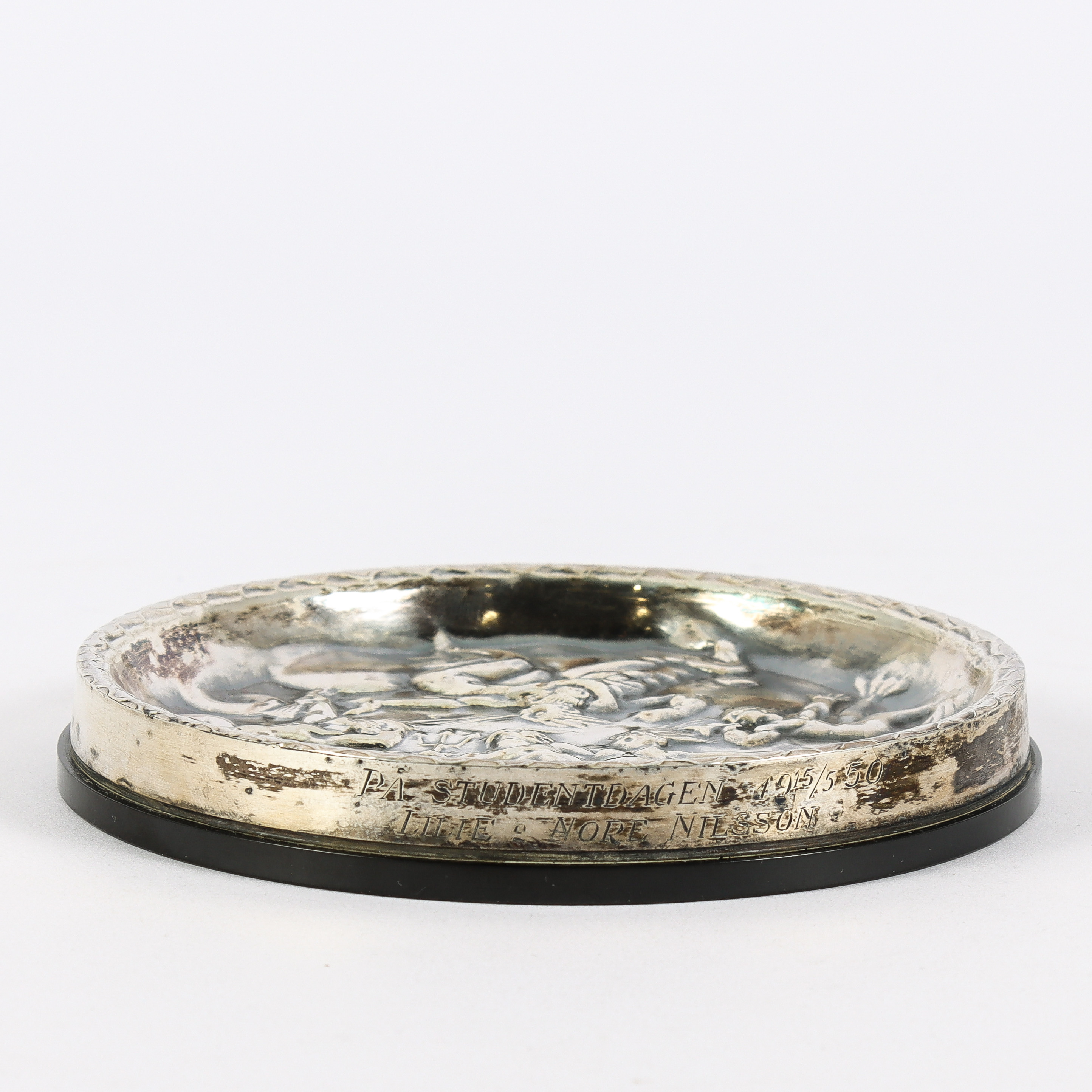 KARL HULTSTRÖM. Coaster, silver och bakelit, GAB.
