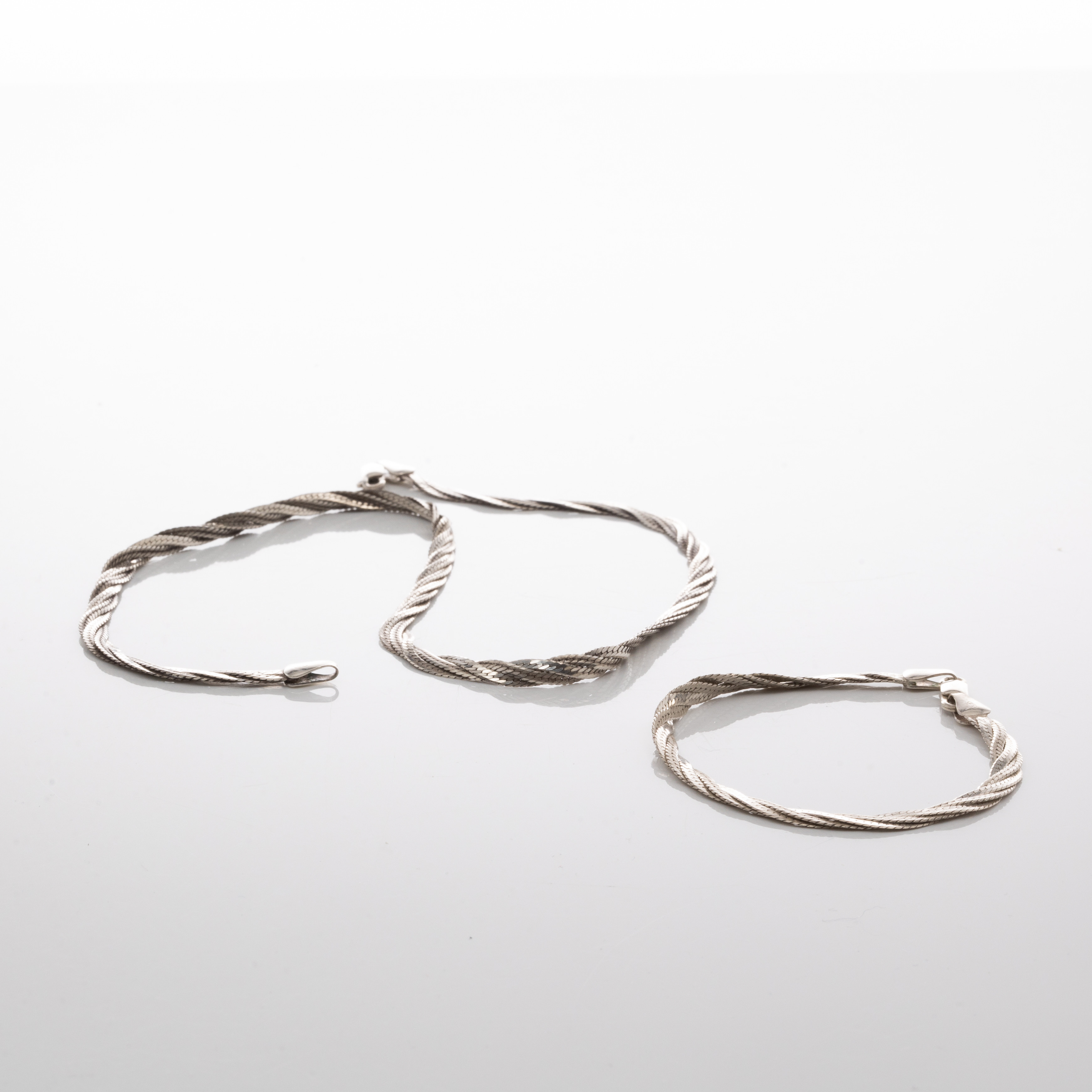 ARMBAND & COLLIER, Sterlingsilver, Hallbergs.