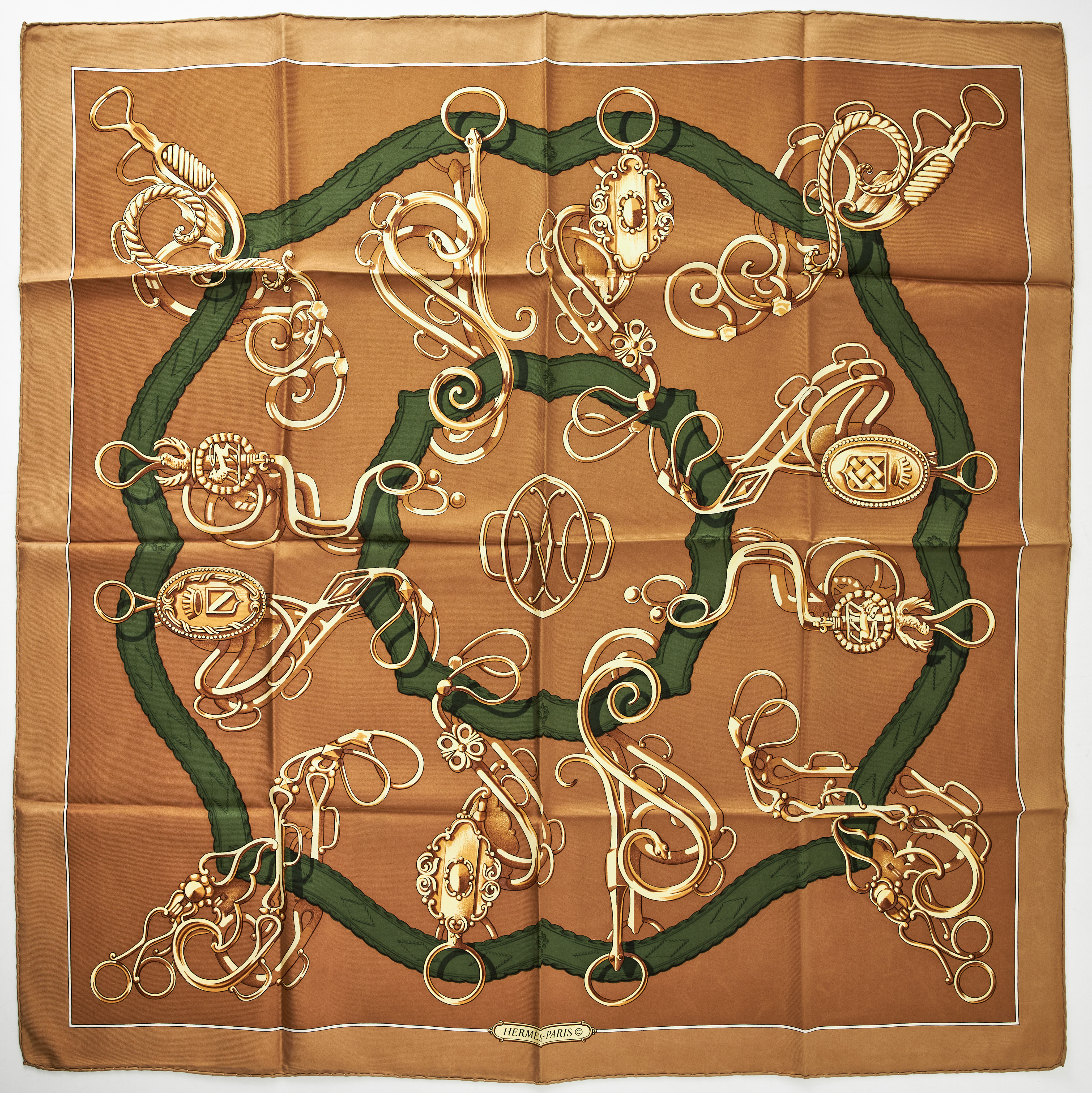 HERMÈS, "Profile Sellier", scarf.