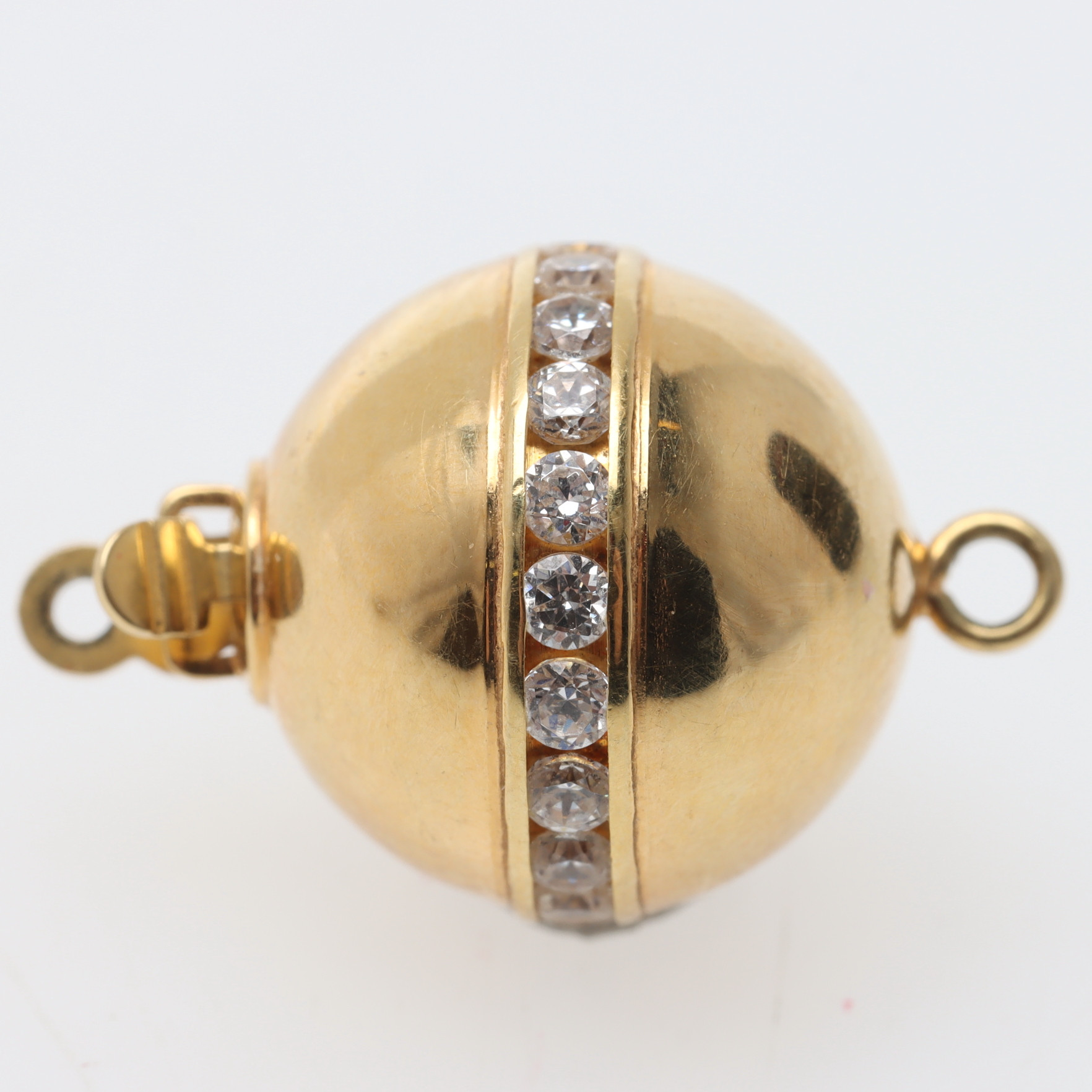 KNÄPPE till collier, 18K guld med cubic zirconia, GFAB.