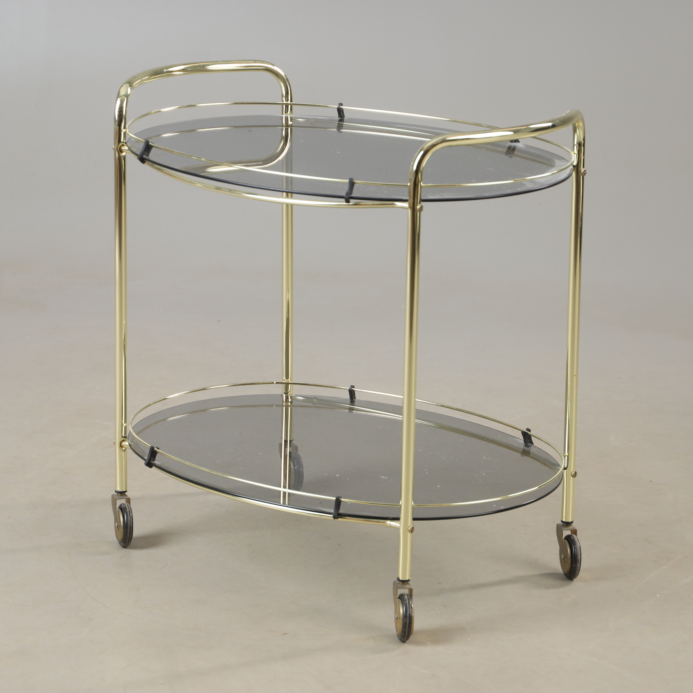 SERVERINGSVAGN, metall med glas, 1900-talets andra hälft.