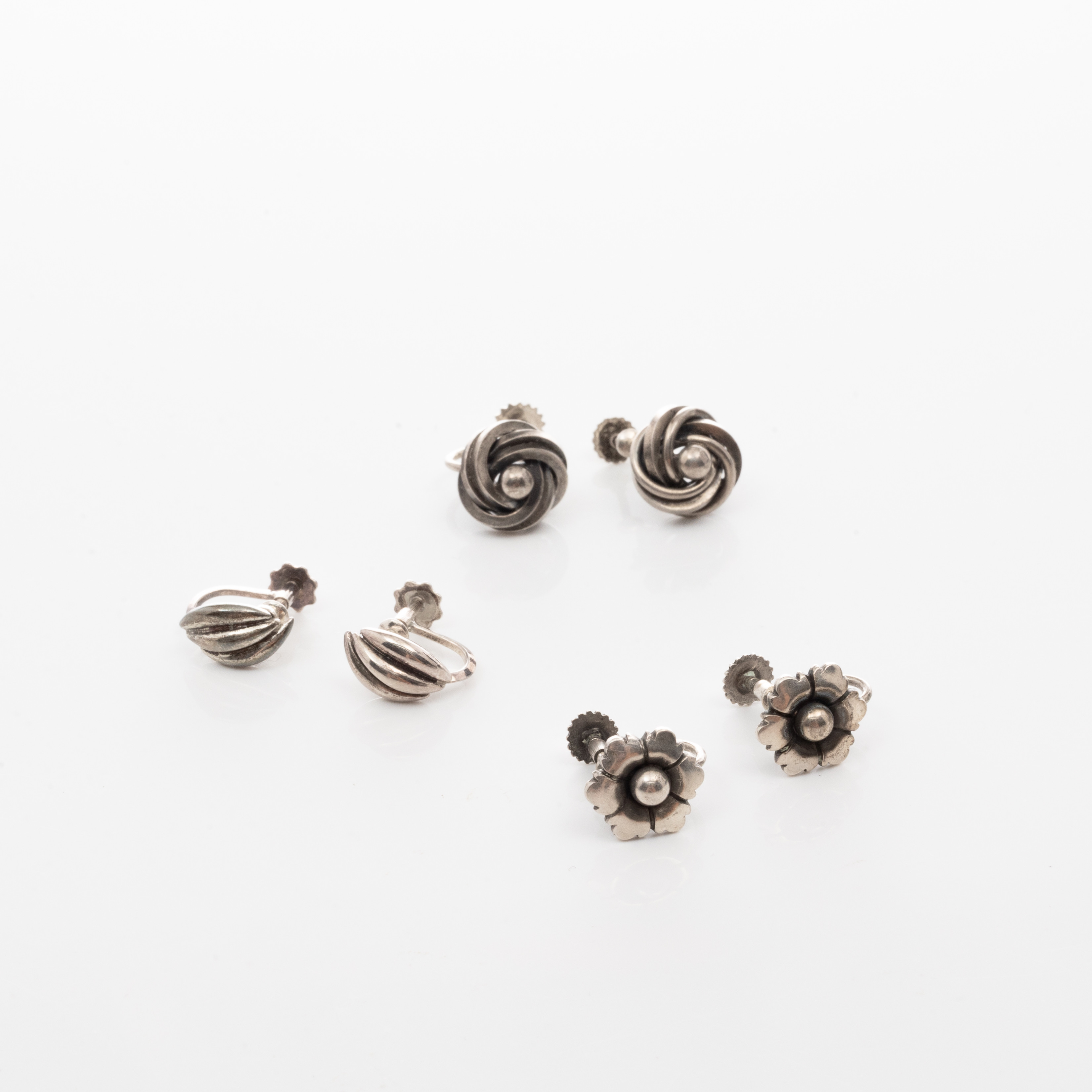 ÖRHÄNGEN, 3 par, Silver.