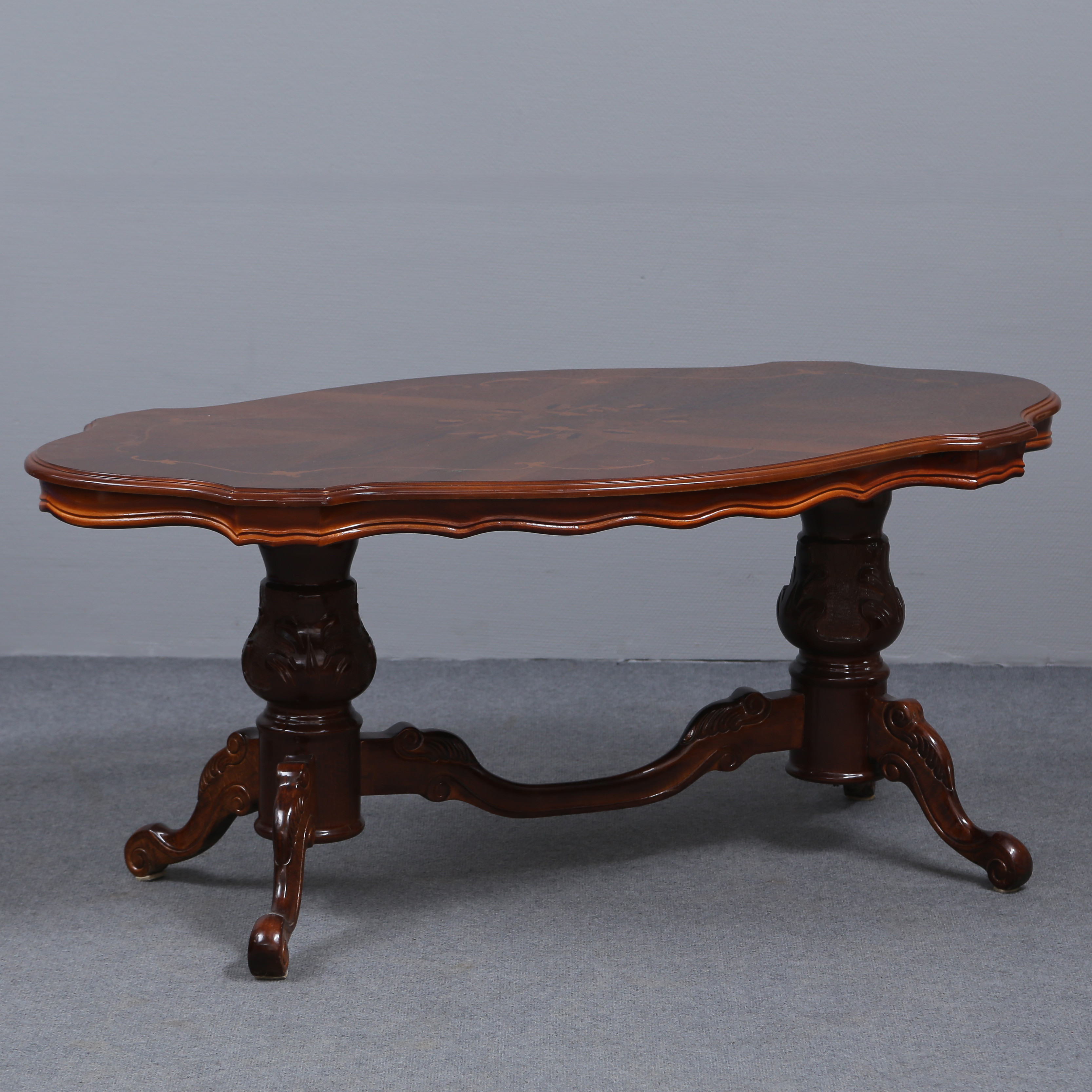 SOFFBORD, INTARSIA, ROKOKOSTIL, 1900-TAL.